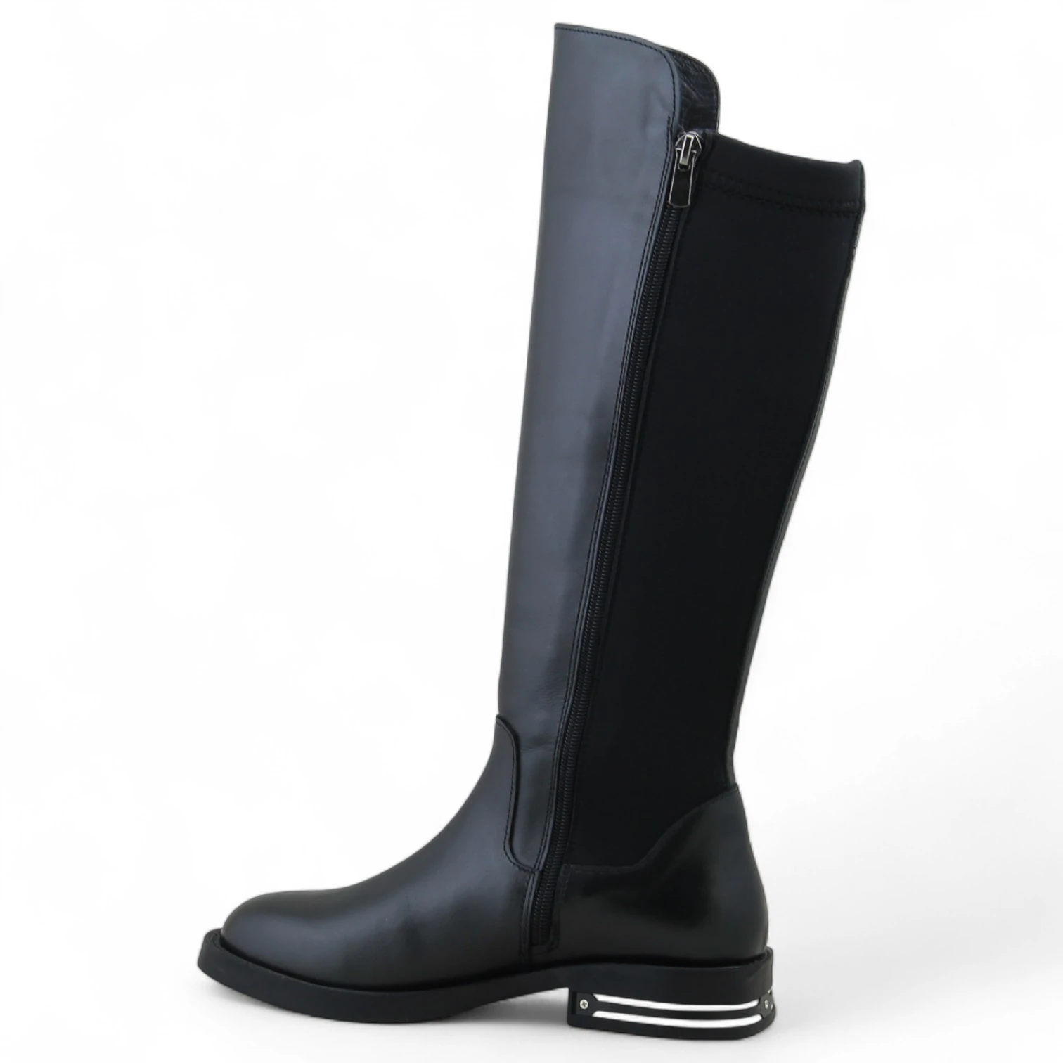 Mammamia D25KC-2370 Hakiki Deri Streç Kadın Çizme