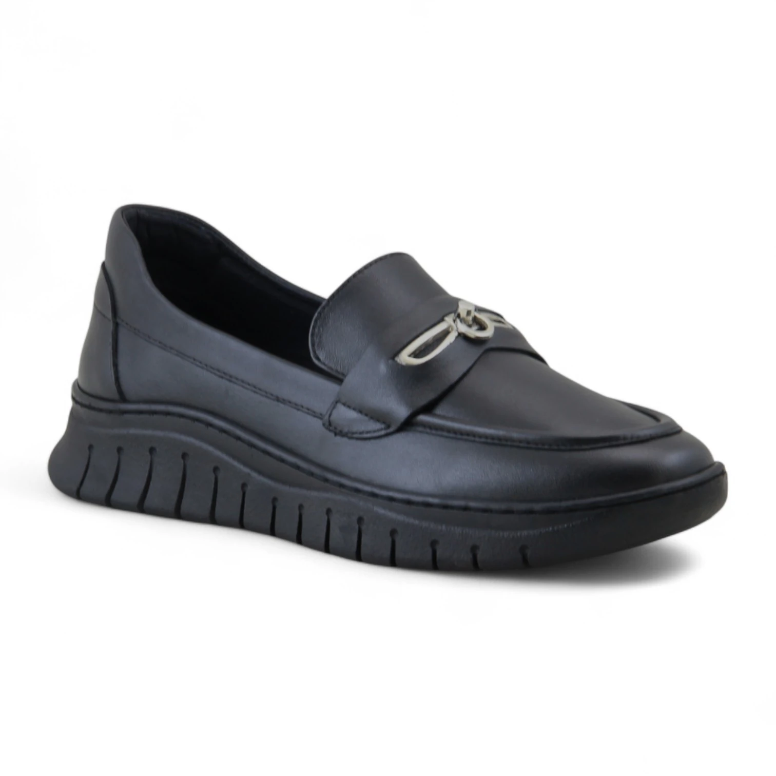 Beety 25KA-208 Hakiki Deri Günlük Kadın Ayakkabı - Siyah