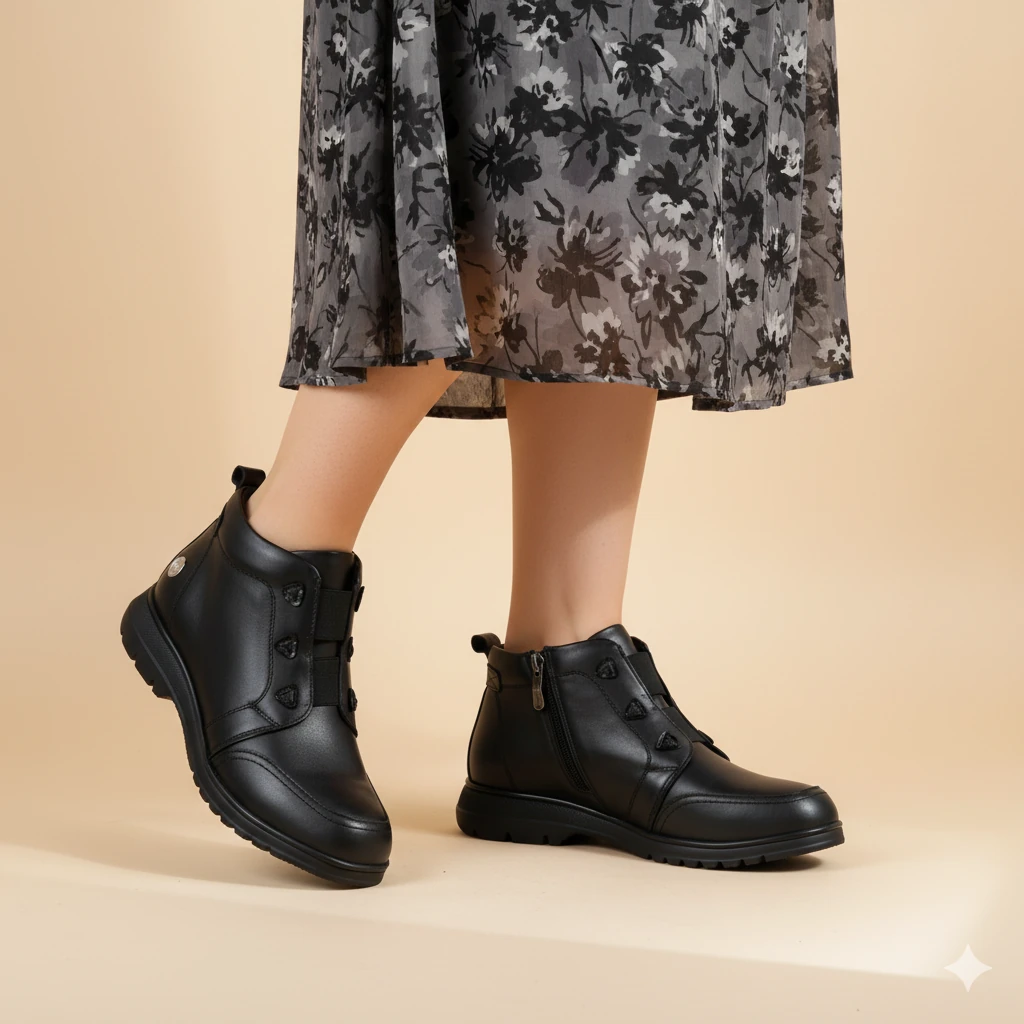 Mammamia D25KB-1730 Hakiki Deri Kadın Bot