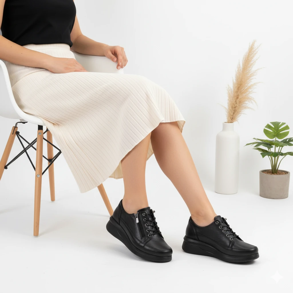 Beety 25KA-505 Hakiki Deri Comfort Kadın Ayakkabı