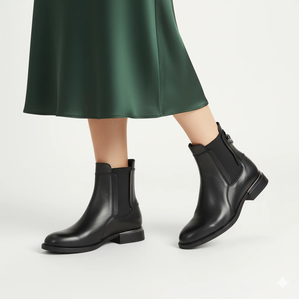 Mammamia D25KB-8325 Hakiki Deri Kadın Bot