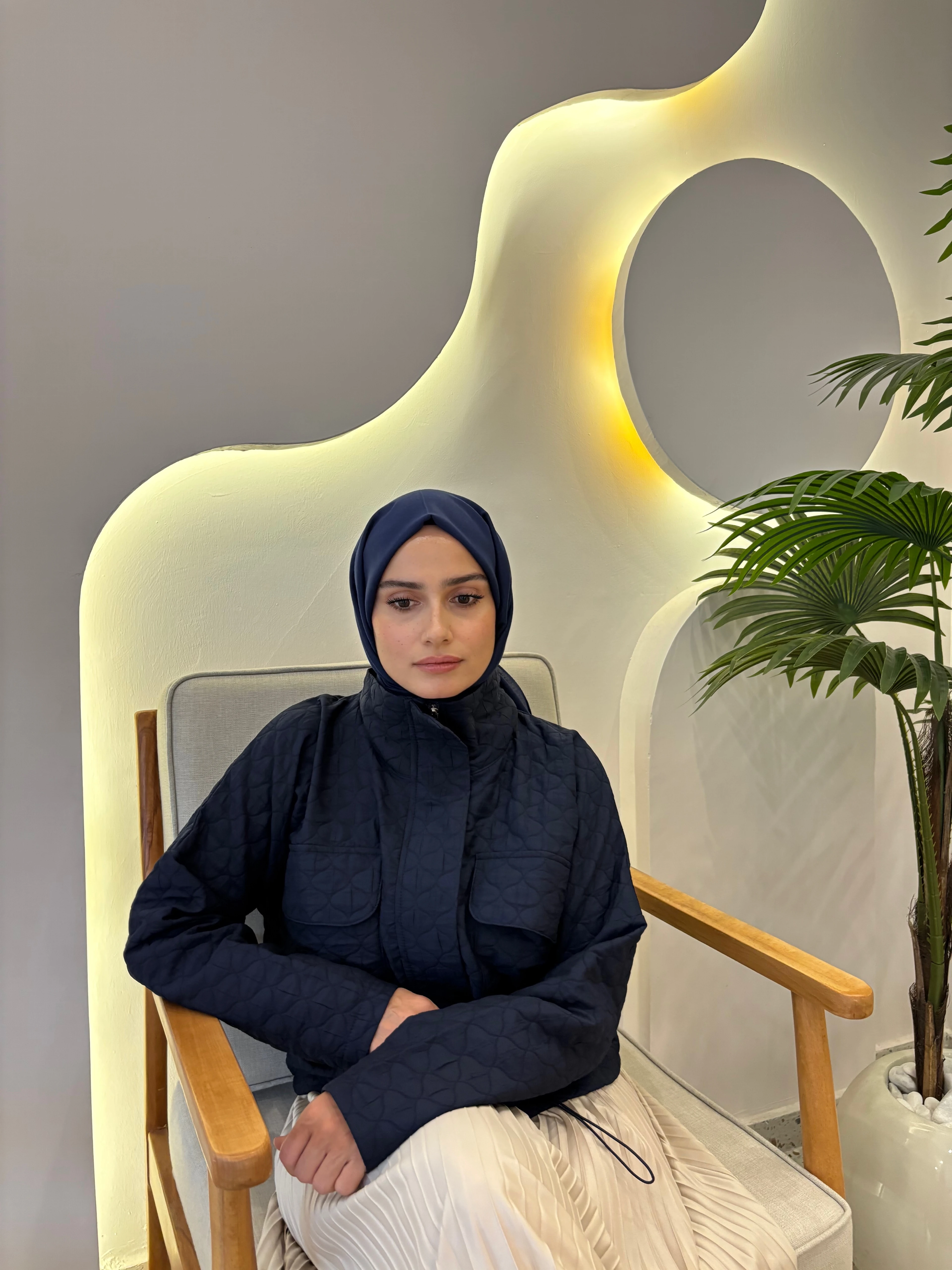 Kapitone Kısa Ceket