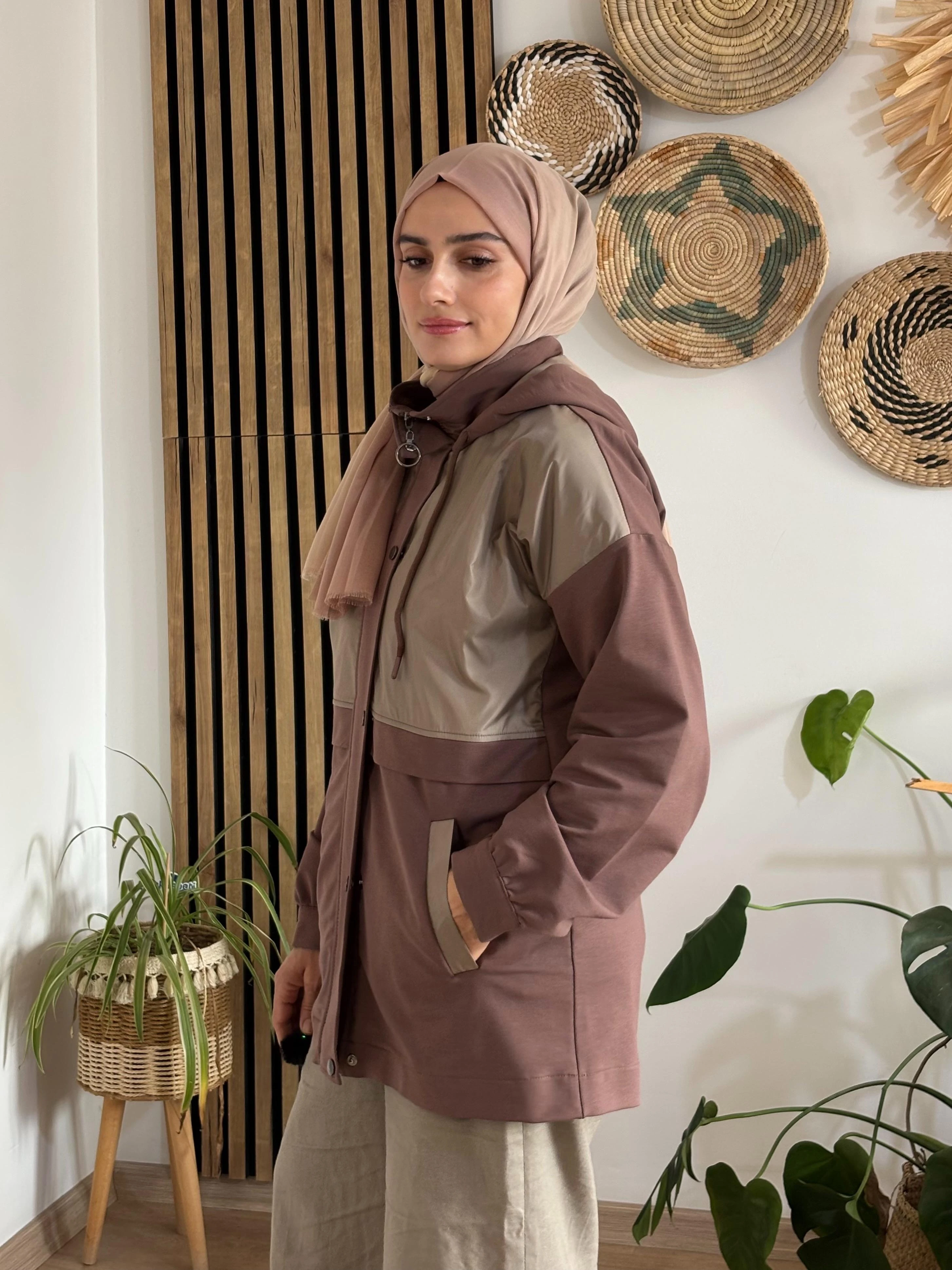 Paraşüt Garnili Ceket