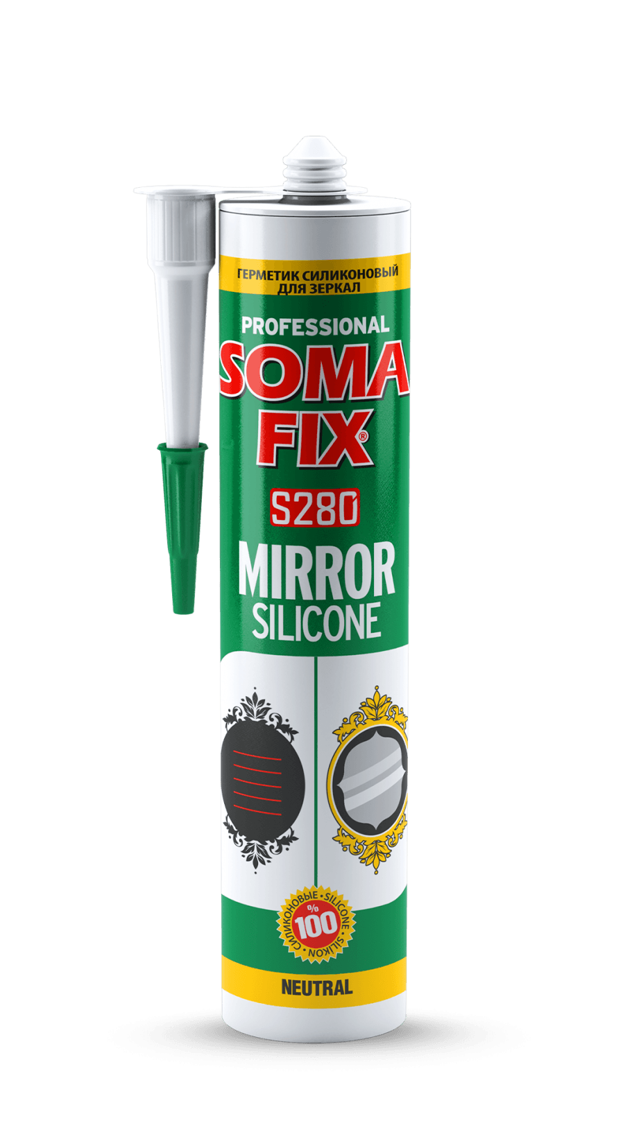 SOMAFİX AYNA SİLİKON ŞEFFAF 280 ML S280