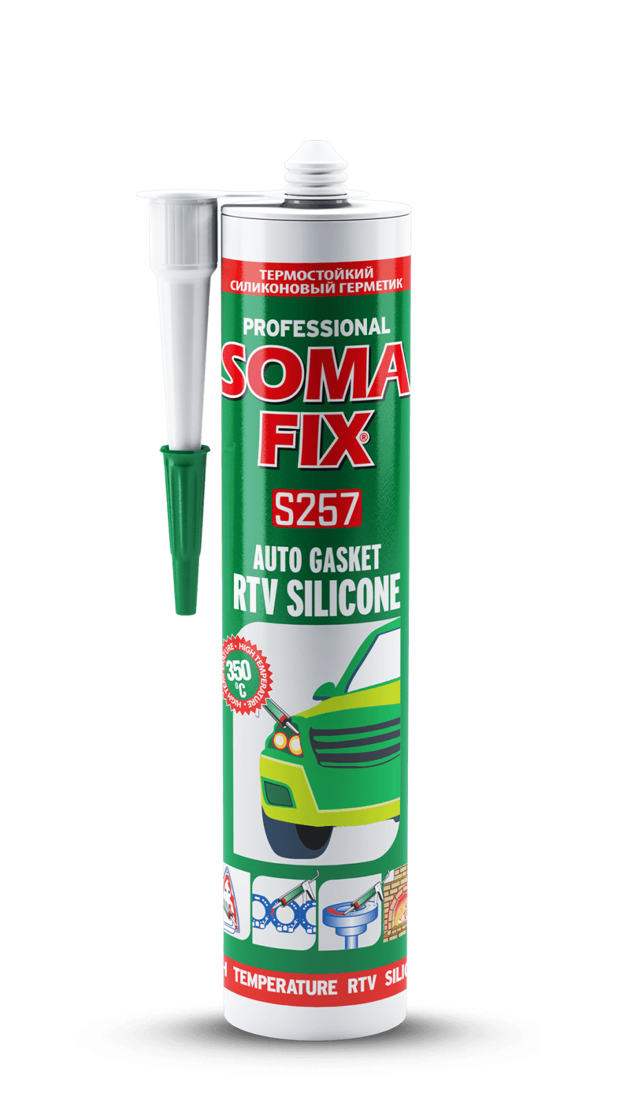 SOMAFİX YÜKSEK ISI SİLİKON RTV KIRMIZI 280 ML S257