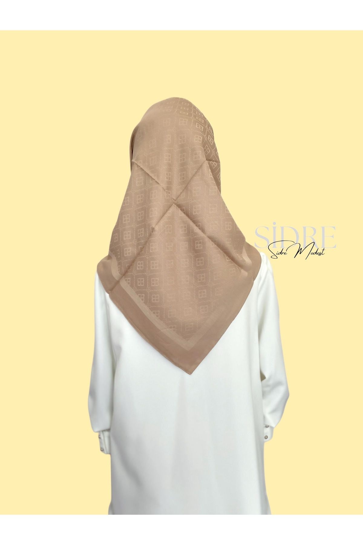 Soft Sık Desen Kapuçino Rengi Eşarp