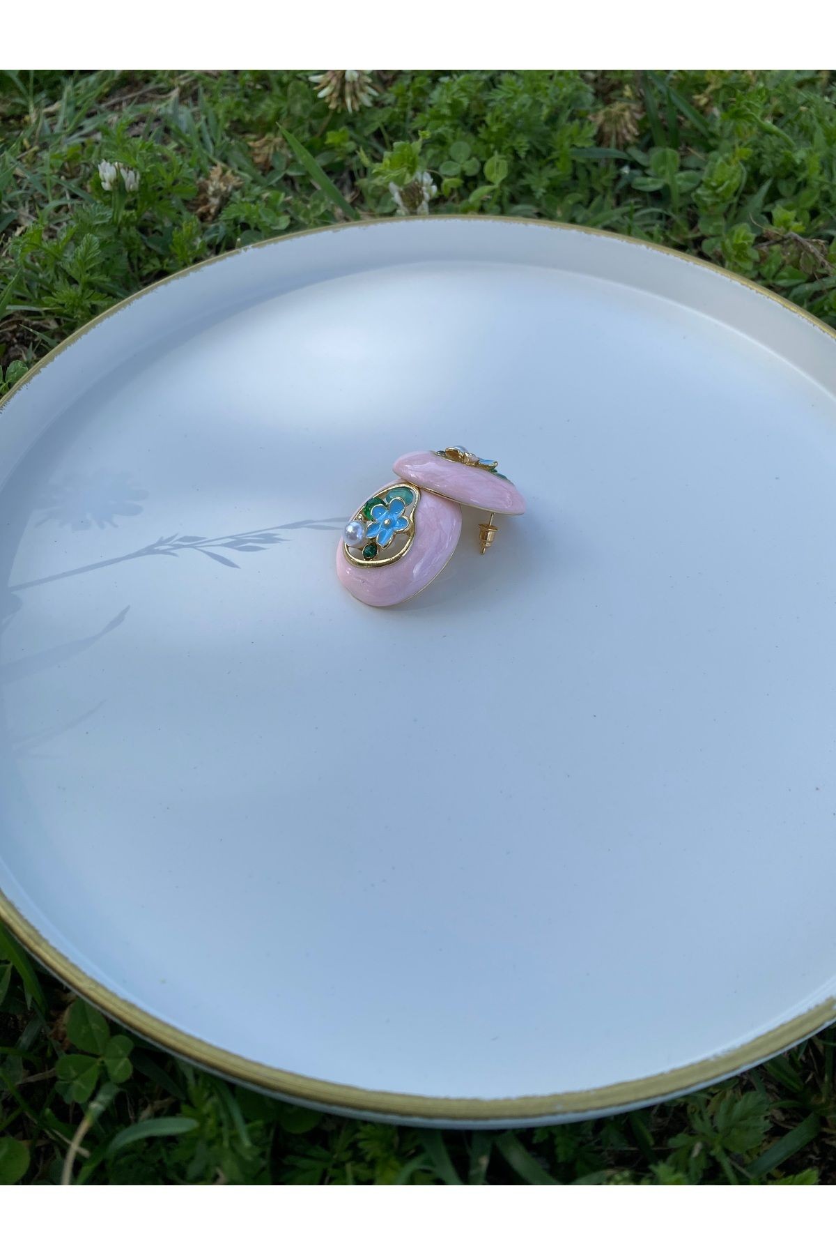 Pembe Çiçek Bahçesi Tasarım Küpe