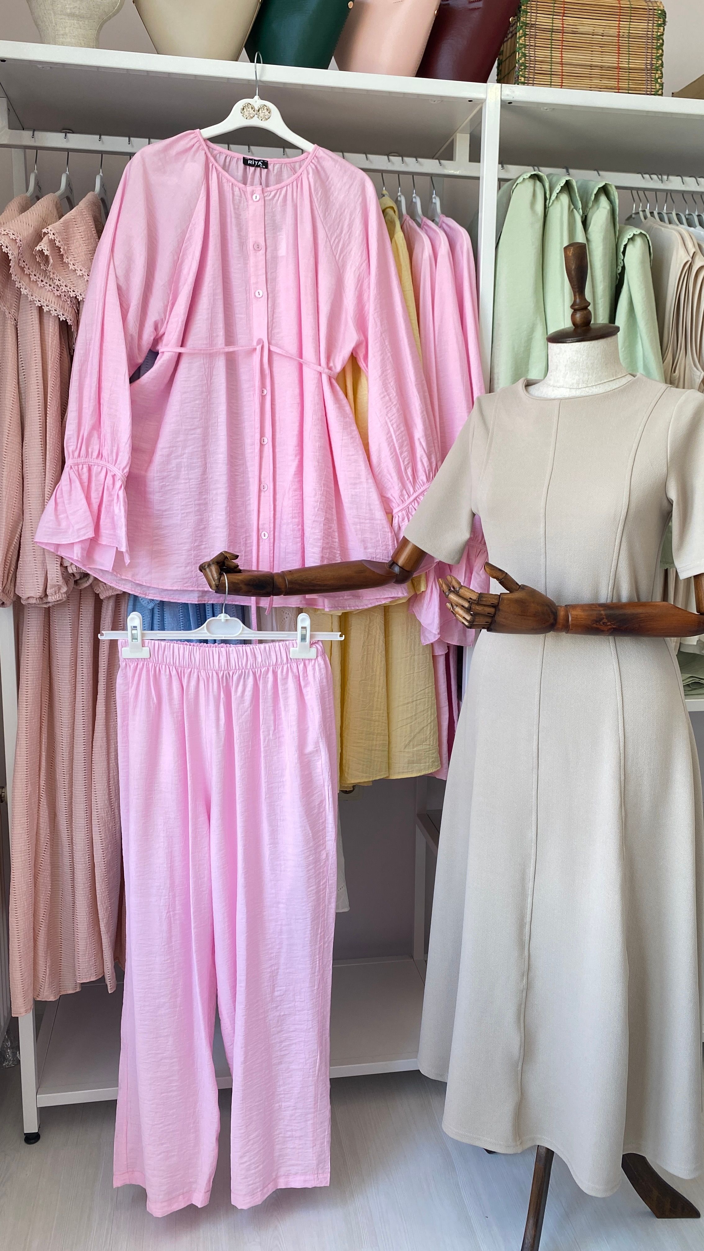 Pembe Pantolon Takım