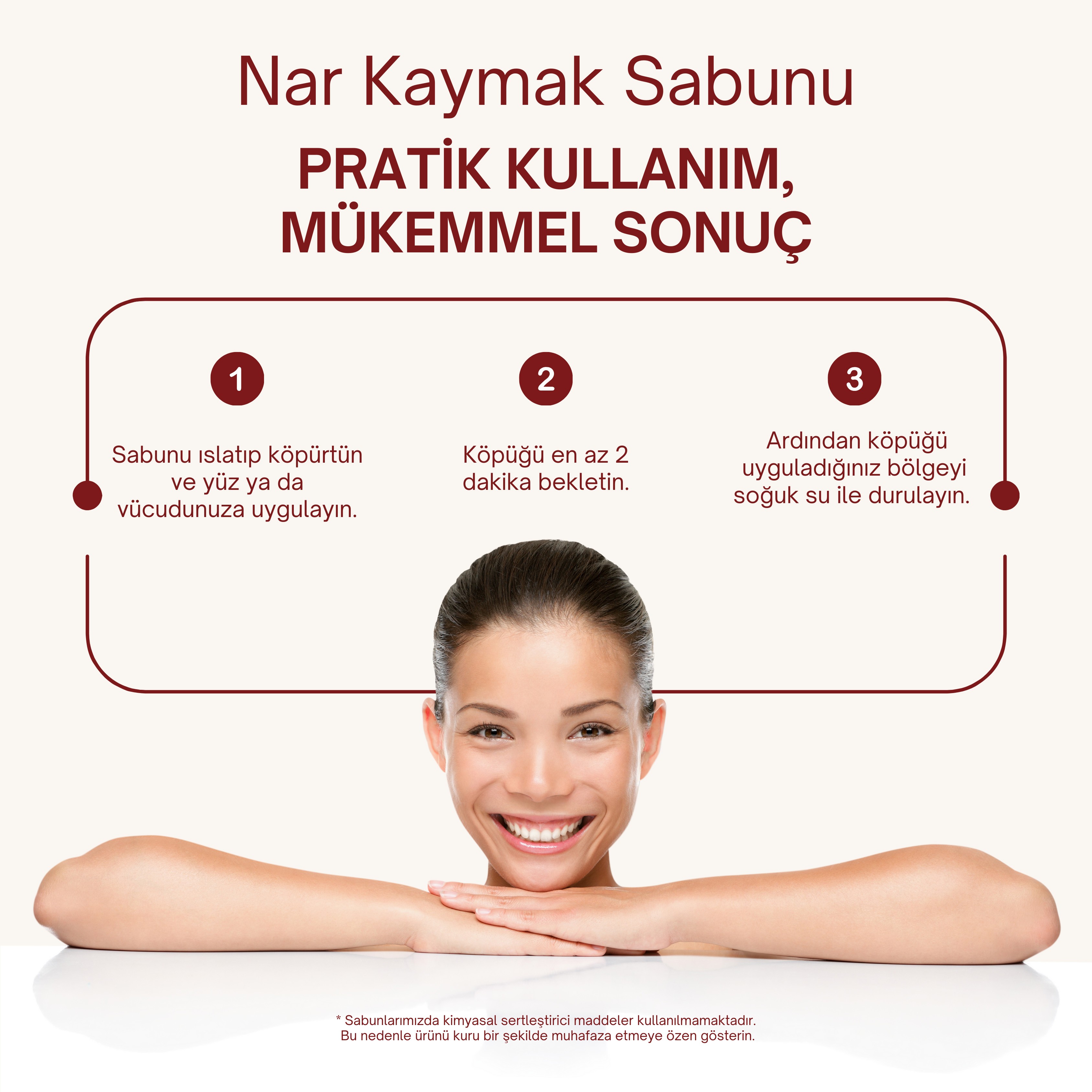Doğal Nar Kaymak Sabunu 120 gr - Cilt Lekeleri Giderici, Peeling Etkili Cilt Bakım Sabunu