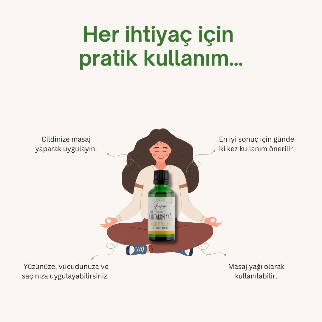 %100 Saf Sarı Kantaron Masere Yağı 50 ml 