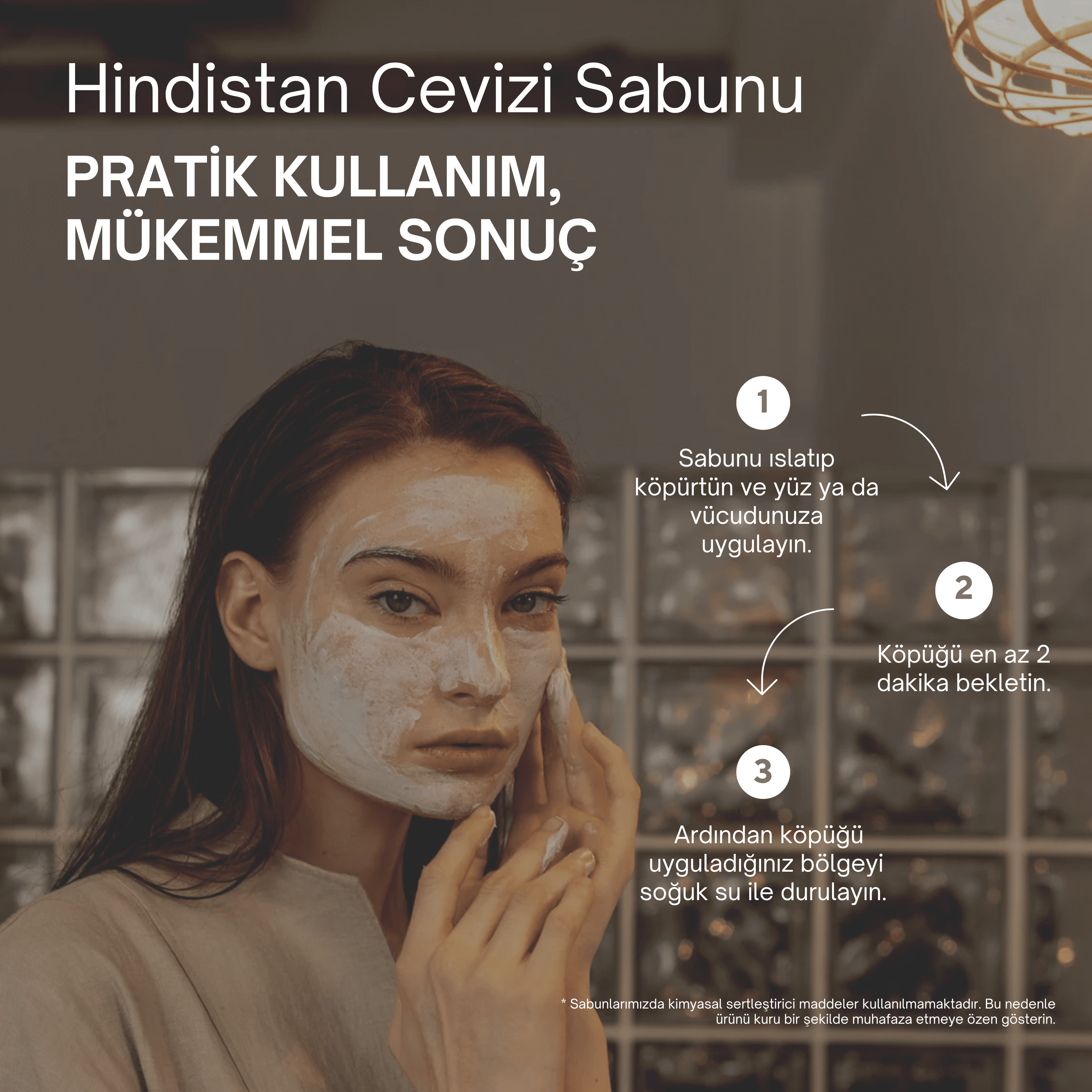 Doğal Hindistan Cevizli Sabun 120 gr - Hamilelik Çatlakları, Güneş Lekeleri ve Çiller İçin Etkili Doğal Bakım Sabunu