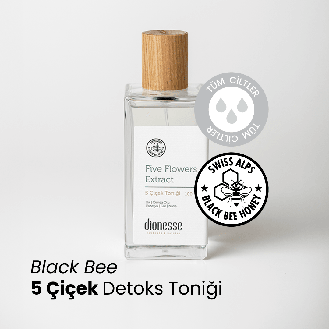 %100 Doğal Dengeleyici Black Bee 5 Çiçek Detoks Toniği Sprey