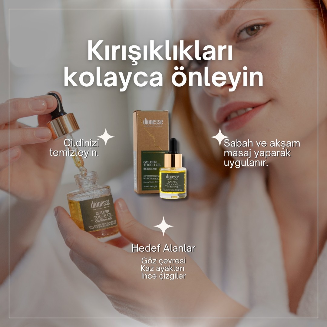 Koruyucu ve Onarıcı Etkili Altın Cilt Bakım Yağı 20 ml - 24 Ayar Altın, Yaşlanma Karşıtı