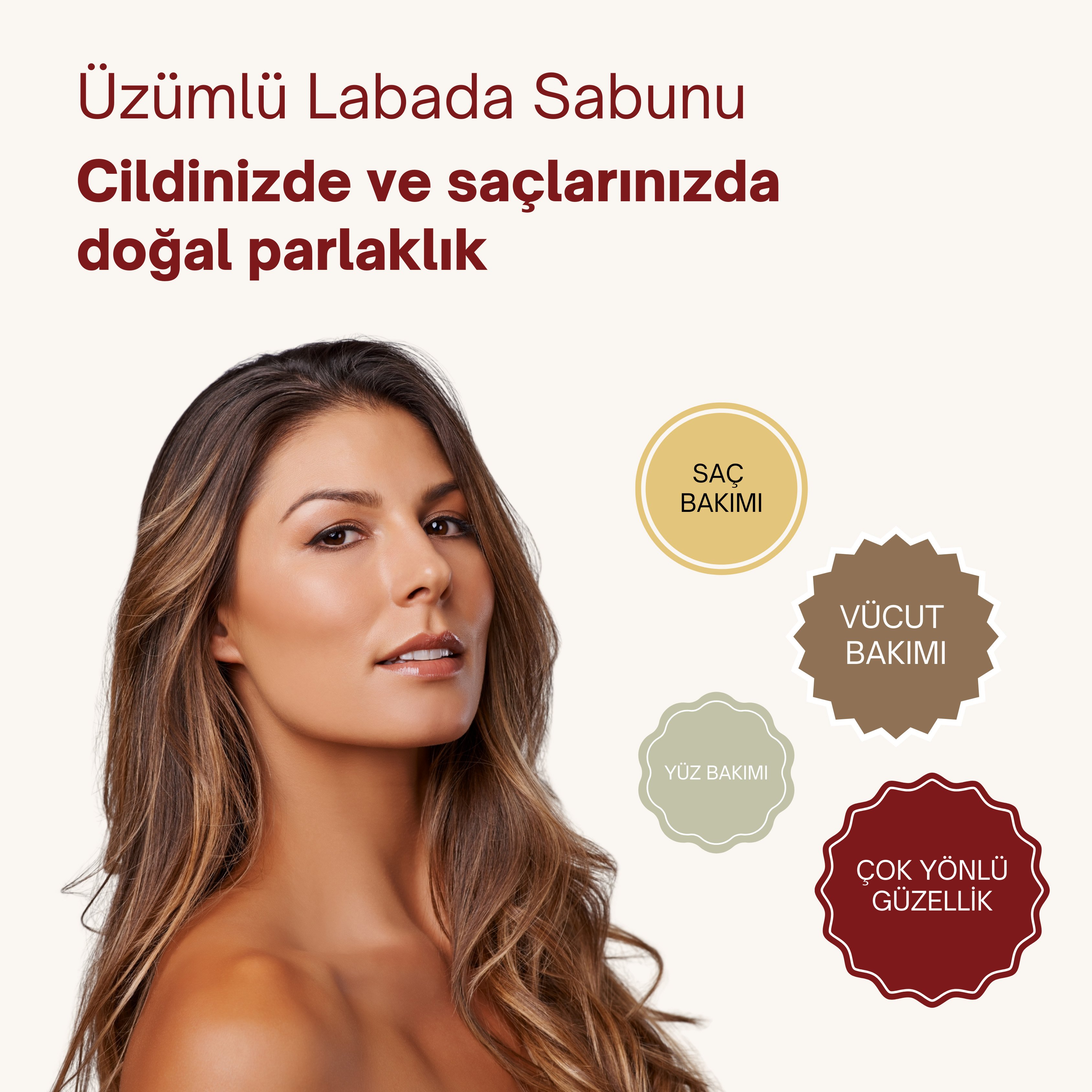 Doğal Üzümlü Labada Sabunu 120 gr - Yüz Aydınlatıcı ve Güneş Lekesi Giderici Sabun, Hamilelik Çatlaklarına Karşı