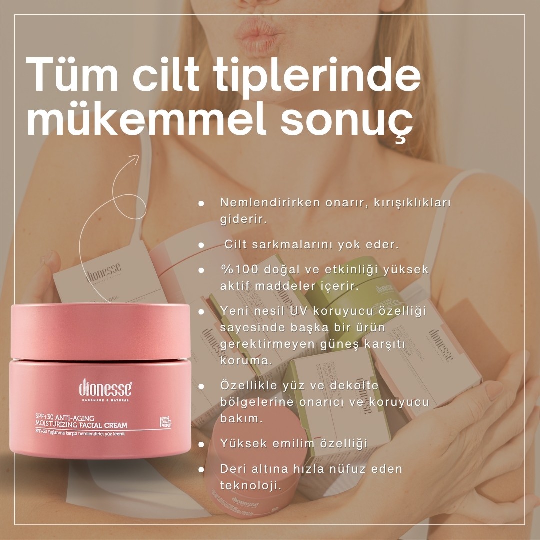 Nemlendirici - Yaşlanma Karşıtı SPF 30 Krem 50 ml | Cilt Yenileyici, Yoğun Nemlendirici ve UV Koruyucu