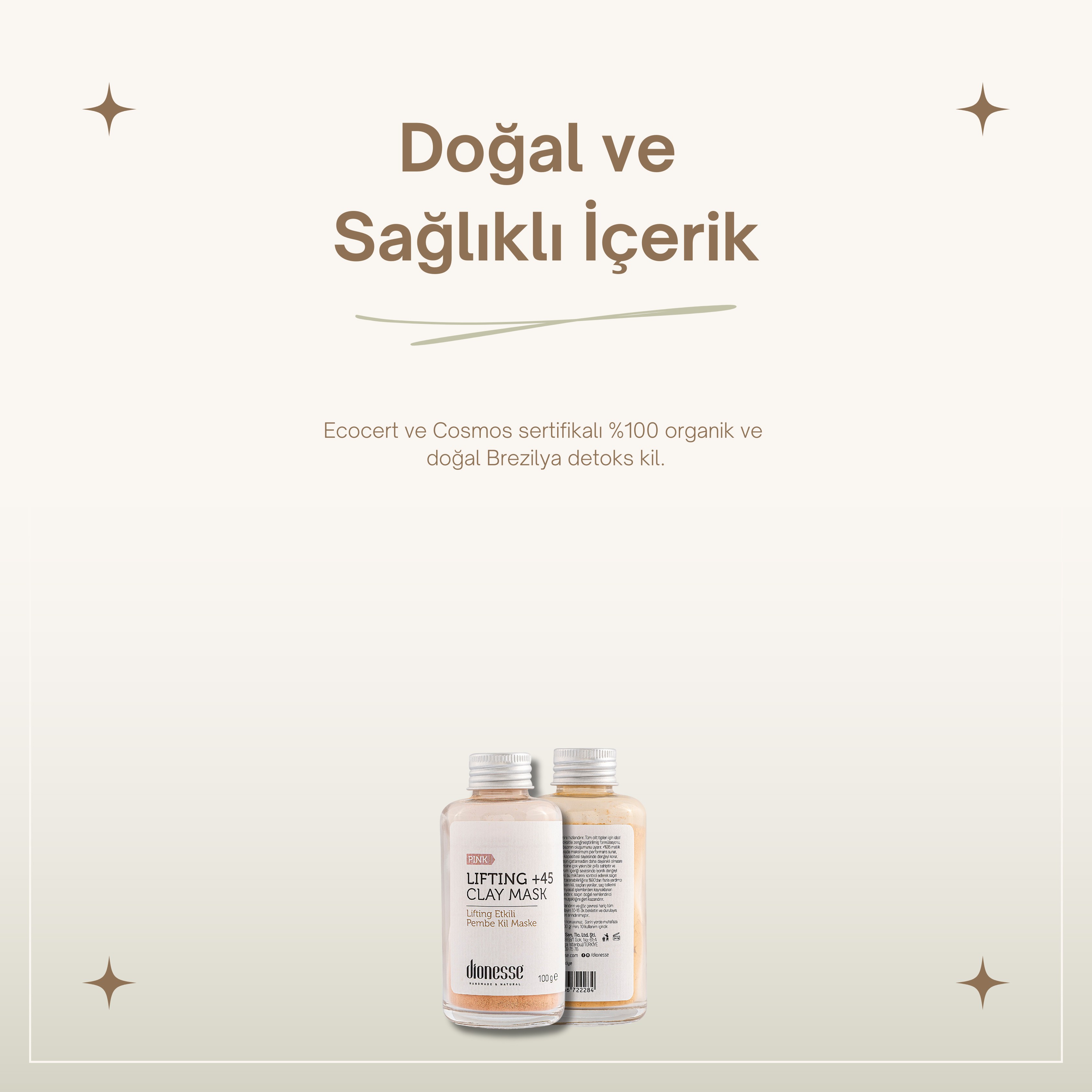 Lifting +45 Detoks Pembe Kil Maskesi 100 gr | Olgun ve Hassas Ciltler İçin Gençleştirici, Kırışıklık Karşıtı ve Detoks Etkili