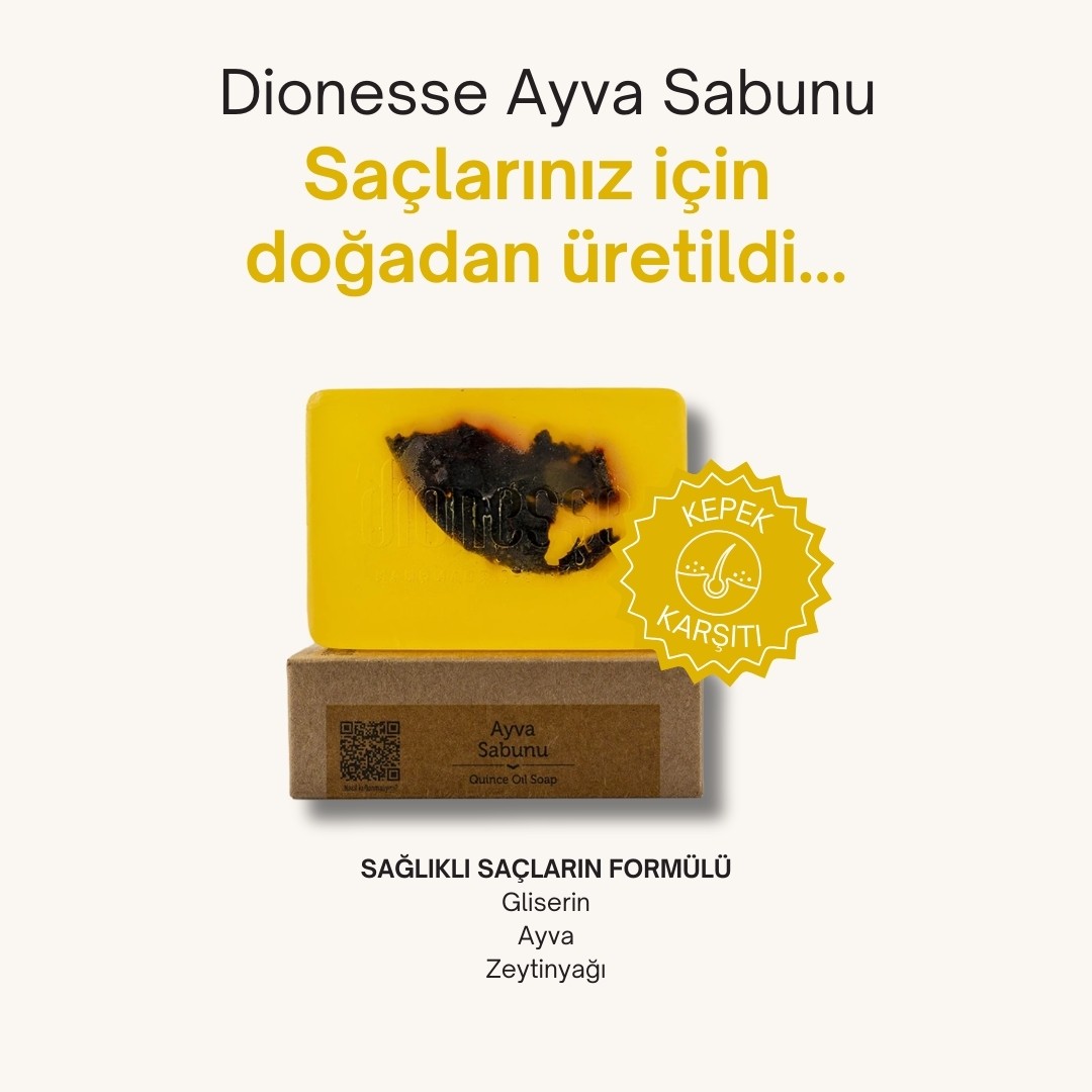 Doğal Ayva Sabunu 120 gr - Kepek Karşıtı Katı Şampuan, Saç Güçlendirici Doğal Bakım Sabunu