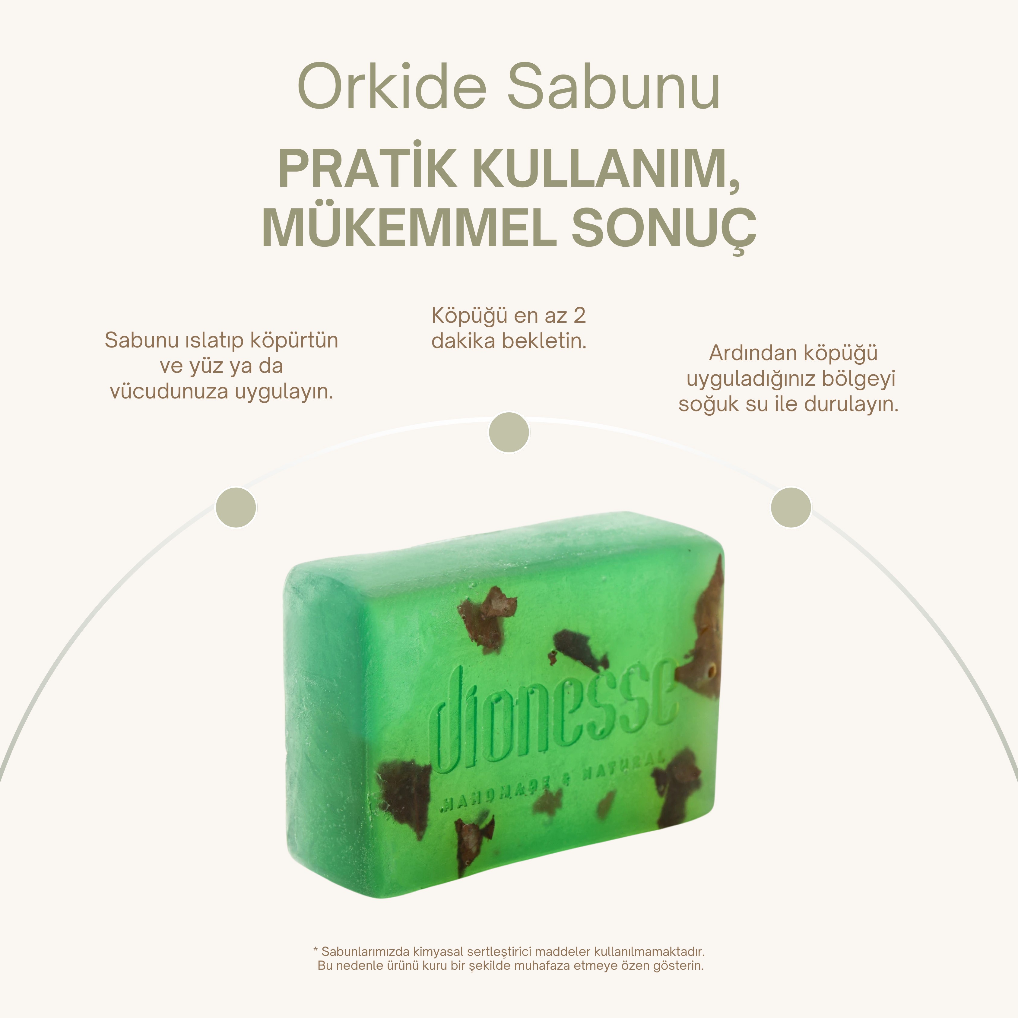 Orkide Sabunu 120 gr | Saç Dökülmesine Karşı Etkili, Cilt Lekesi Giderici, Doğal Katı Şampuan