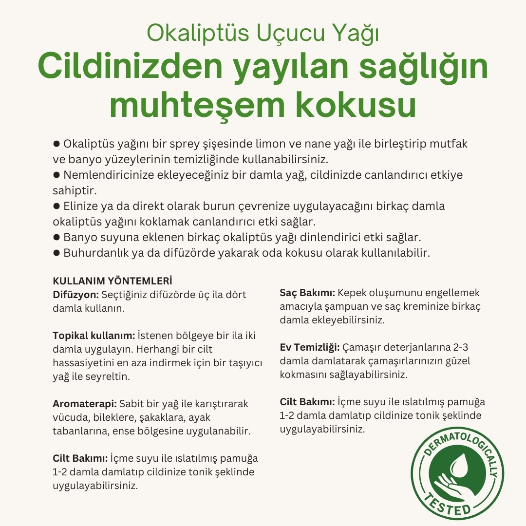 %100 Saf Okaliptüs Yağı 10 ml 