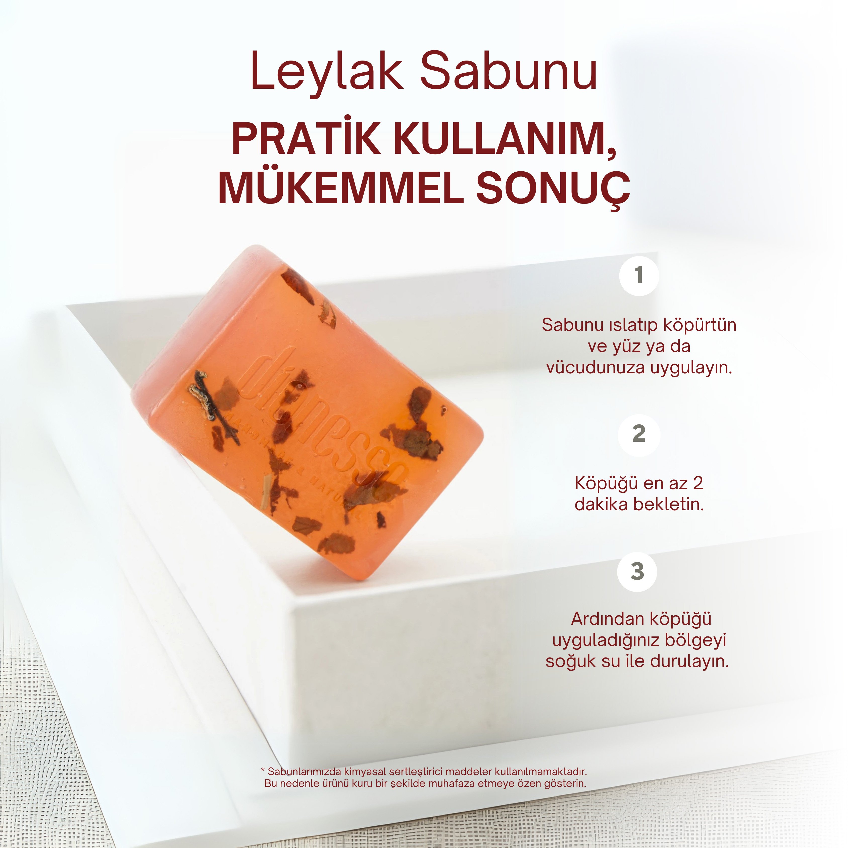 Leylak Sabunu 120 gr | Saç Dökülmesine Karşı, Saç Uzamasını Destekleyen %100 Doğal Katı Şampuan