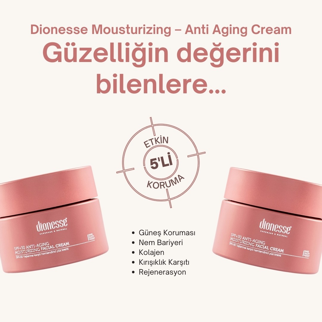 Nemlendirici - Yaşlanma Karşıtı SPF 30 Krem 50 ml | Cilt Yenileyici, Yoğun Nemlendirici ve UV Koruyucu