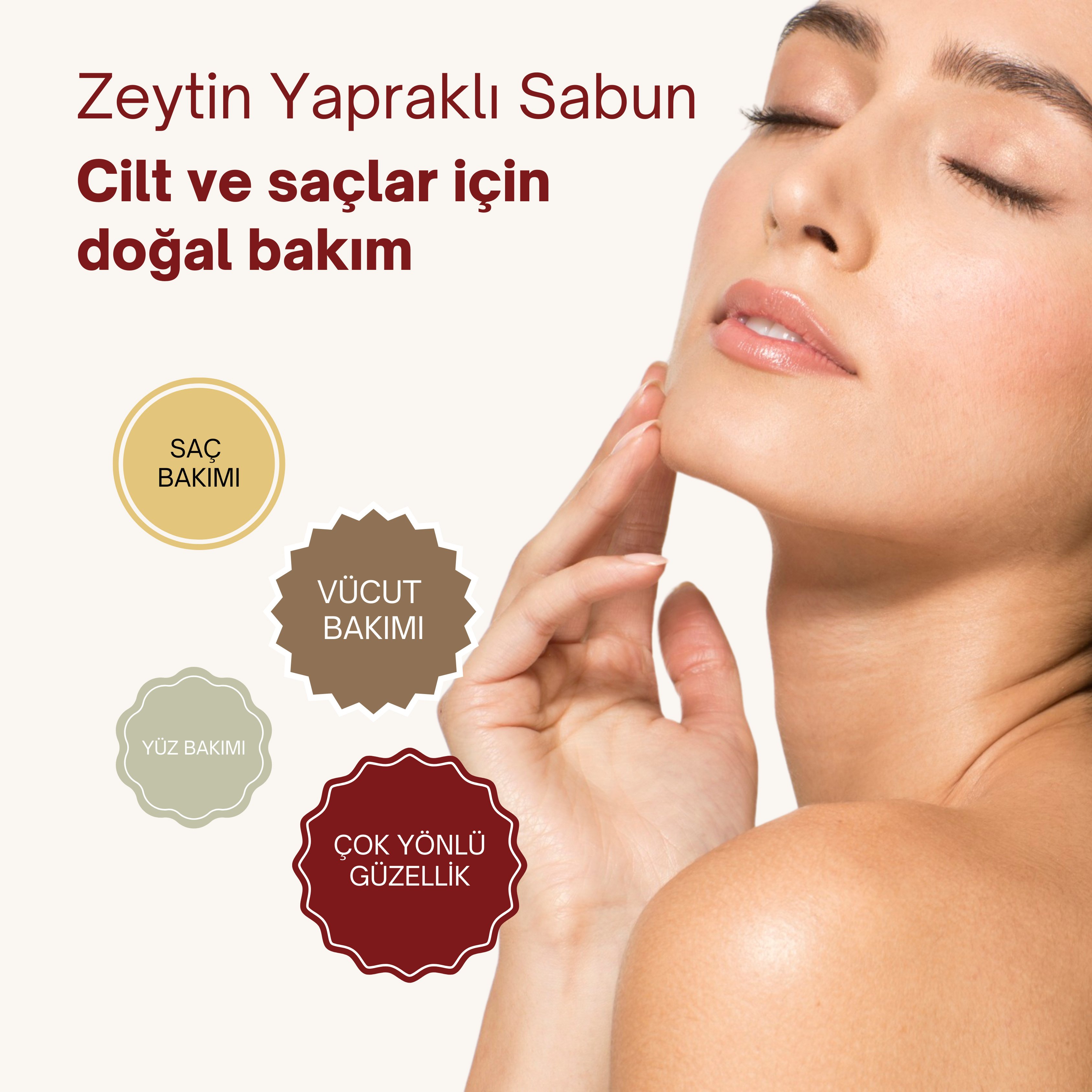 Doğal Zeytin Yapraklı Sabun 120 gr | Hassas ve Kuru Ciltler İçin Makyaj Temizleyici, Akne ve Leke Karşıtı Etkili El Yapımı Sabun