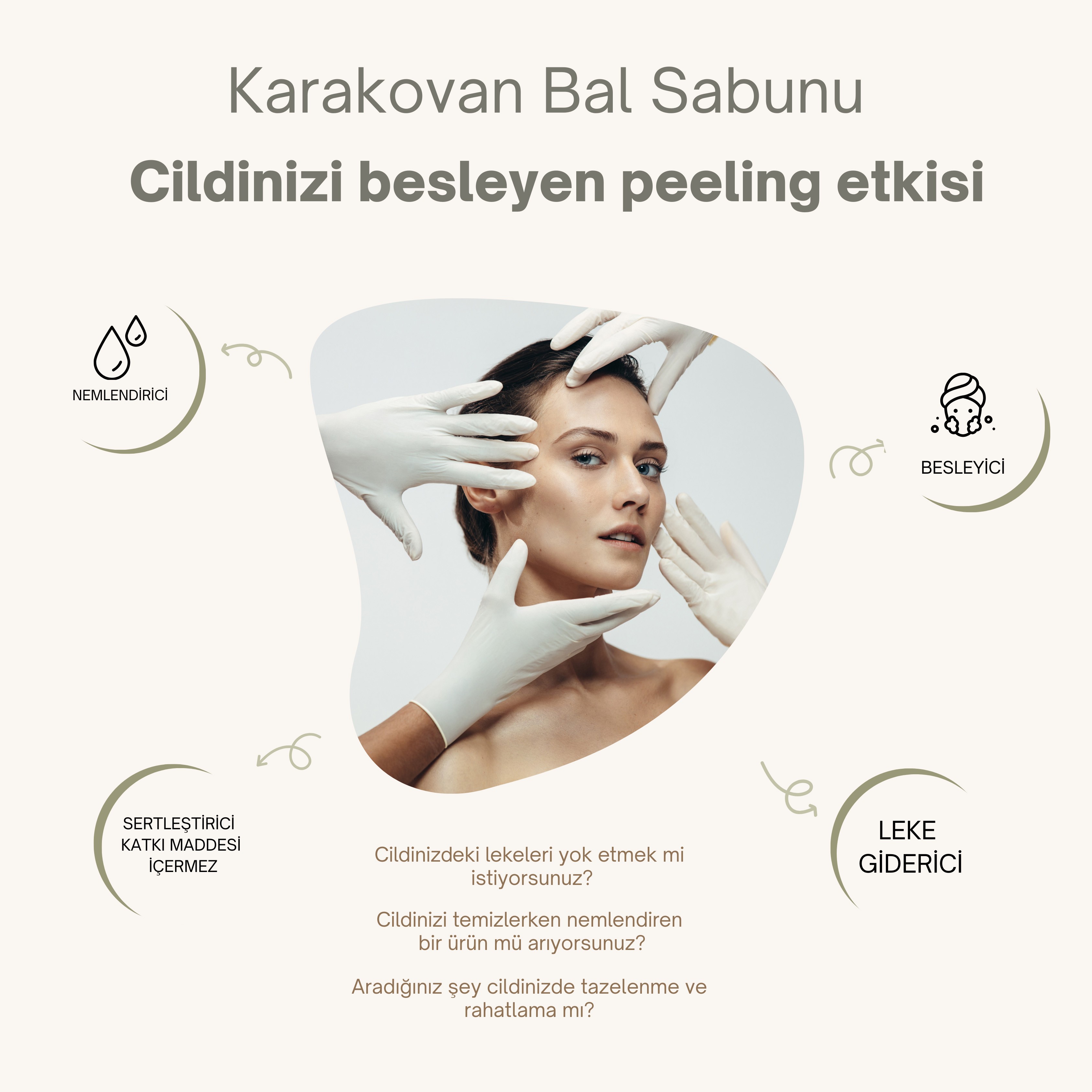 Doğal Karakovan Ballı Sabun 120 gr - Doğal Peeling ve Nemlendirici, Cilt Lekelerine Karşı Etkili El Yapımı Sabun