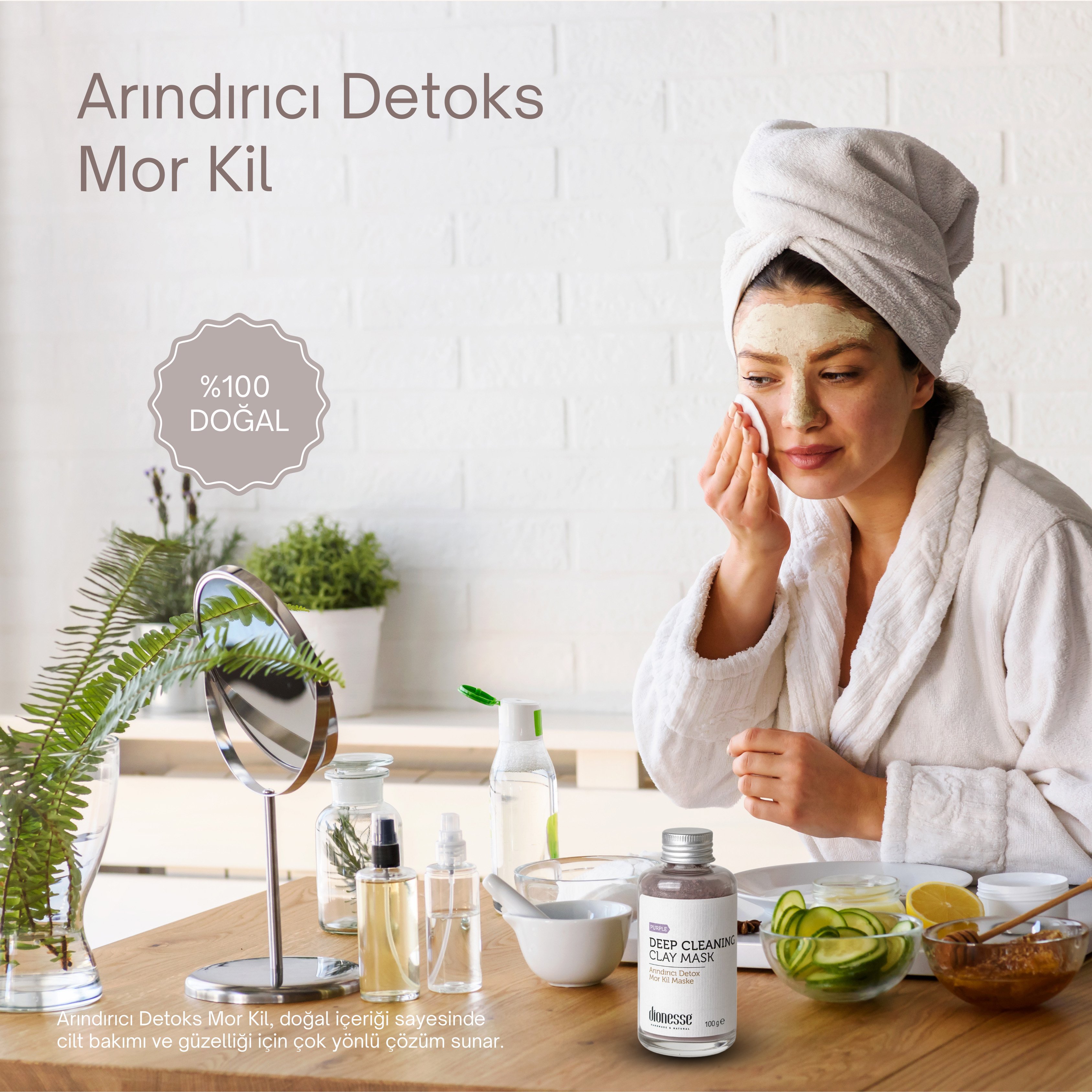 Arındırıcı Detoks Mor Kil Maskesi 100 gr | Yağlı ve Hassas Ciltler İçin Sebum Dengeleyici, Matlaştırıcı ve Antioksidan Cilt Bakımı