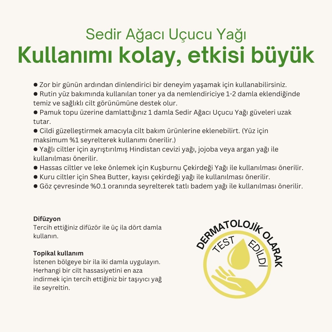 %100 Saf Sedir Ağacı Yağı 10 ml 
