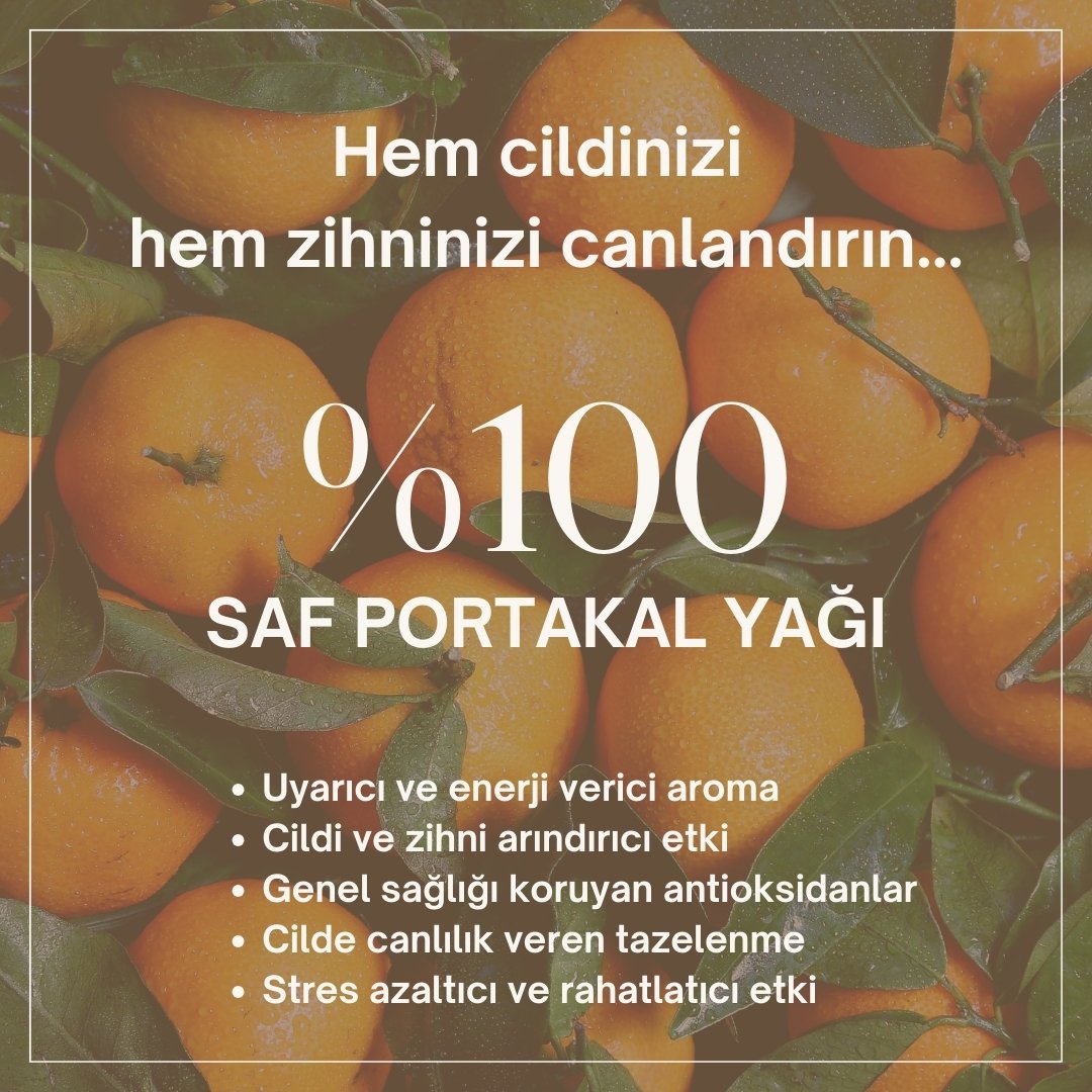%100 Saf Portakal Kabuğu Yağı 10 ml 