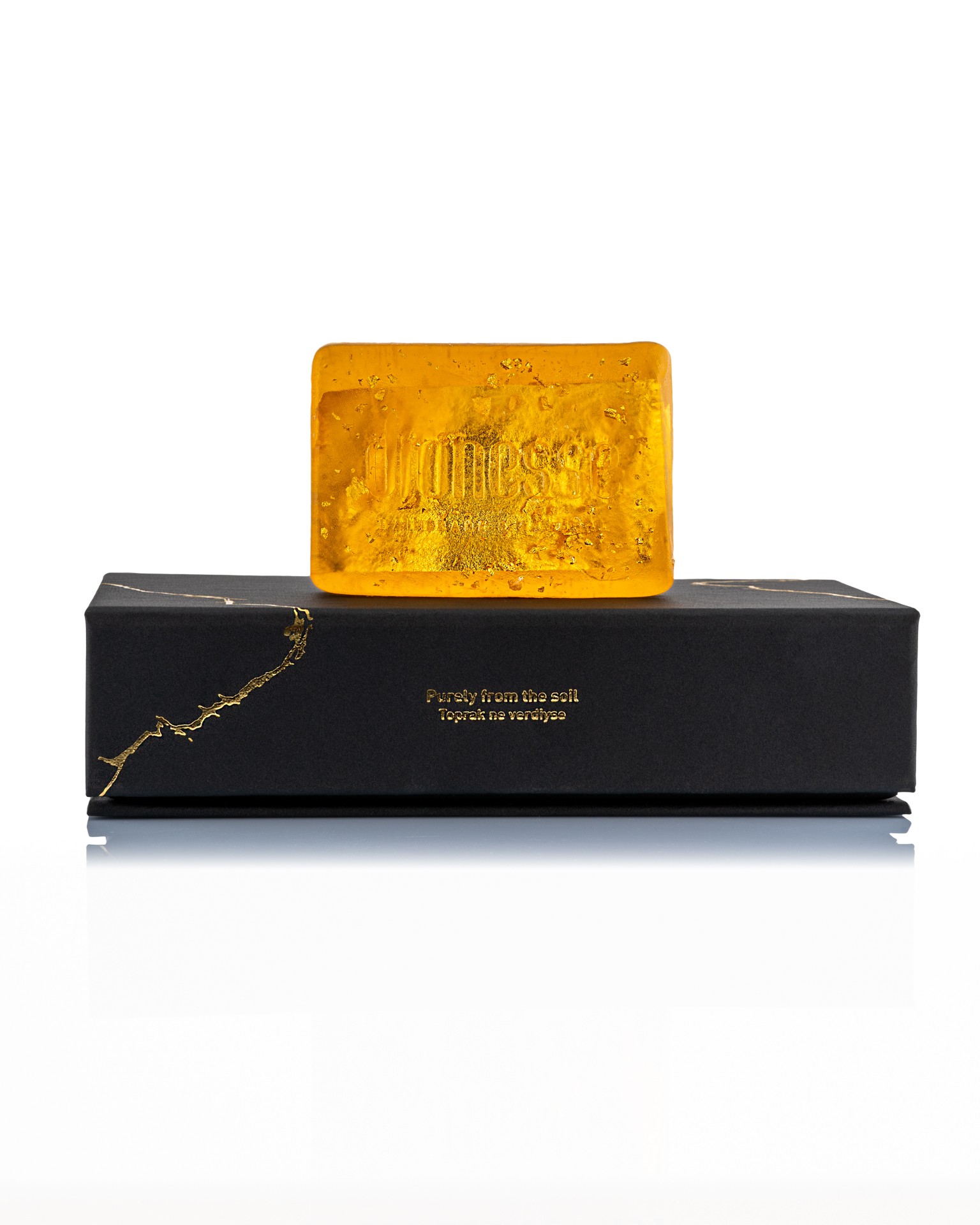 Altın Sabun Golden Touch 120 gr - 24 Ayar Altın Yapraklı, Kök Hücre Yüz Bakım Sabunu, El Yapımı Anti-Aging Sabun, Nemlendirici ve Sıkılaştırıcı