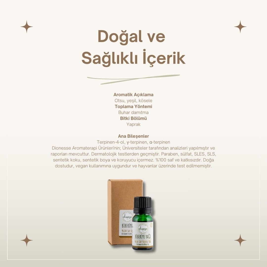 %100 Saf Biberiye Yağı 10 ml 