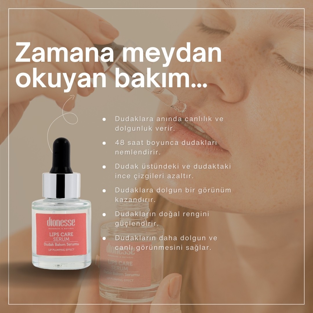 Dudak Bakım Serumu 20 ml - Anında Dolgunluk, Uzun Süreli Nemlendirme, Doğal ve Sağlıklı Dudak Bakımı