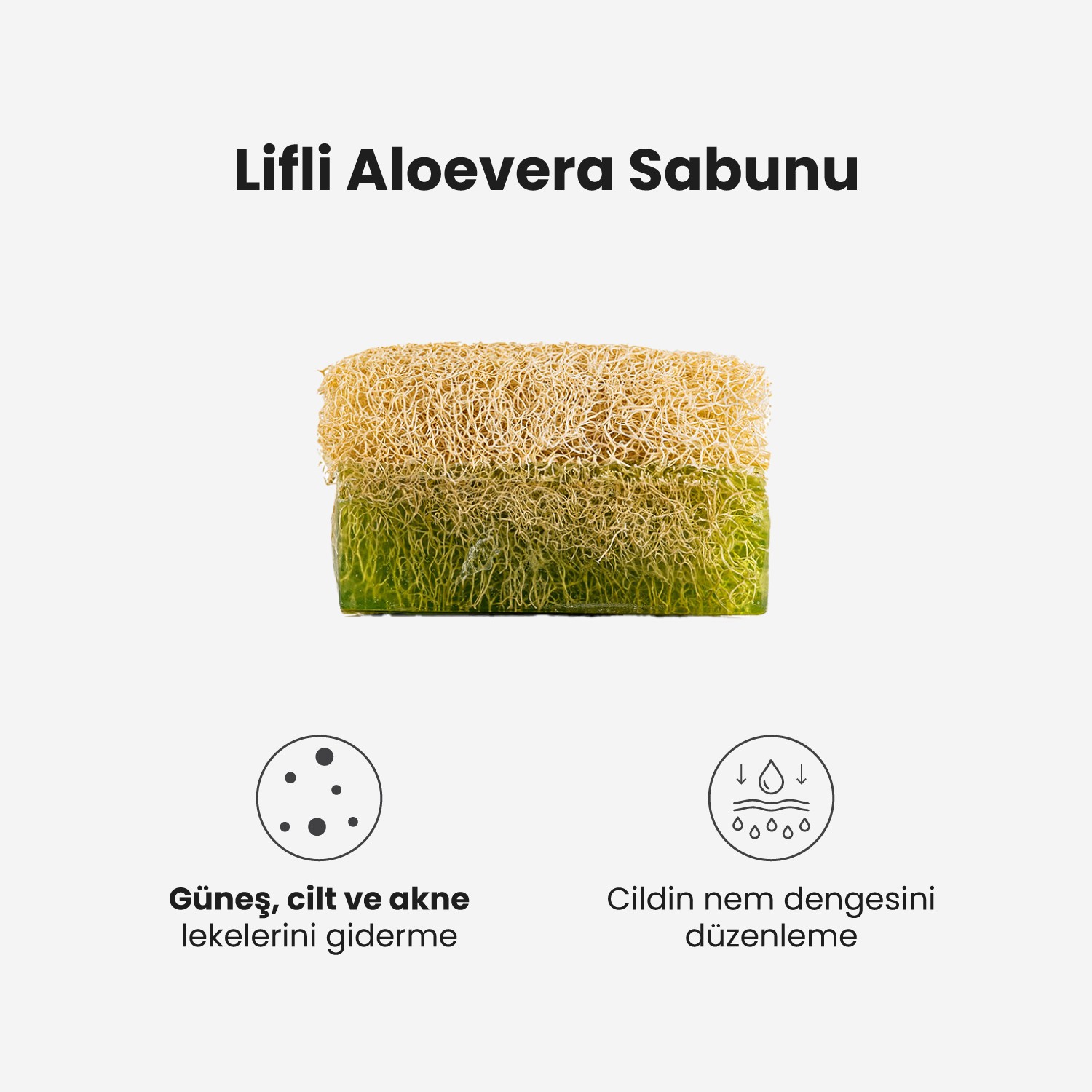 Lifli Aloevera Sabunu %100 Doğal Vegan El Yapımı Sağlıklı Cilt Yenilenmesi