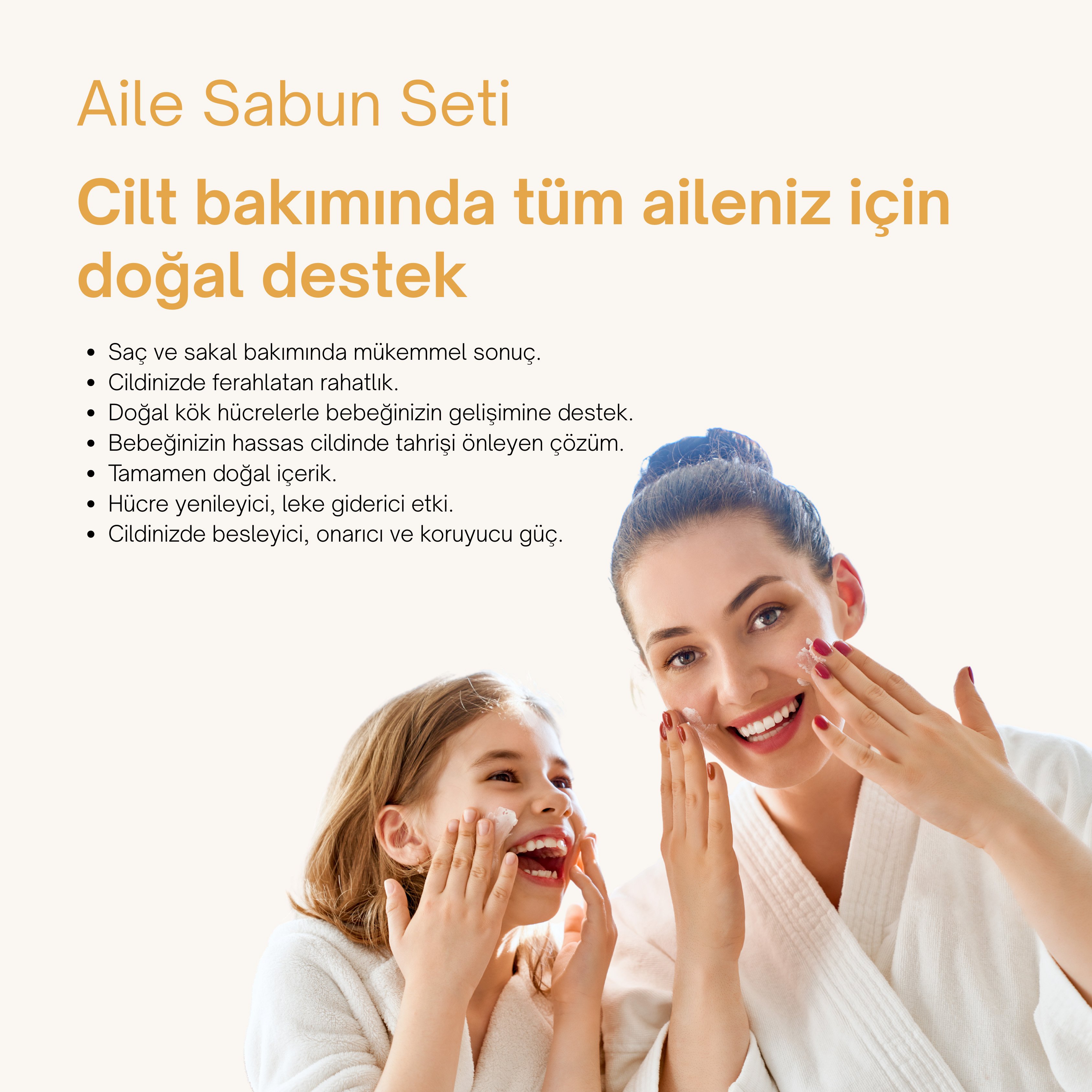 %100 Doğal Aile Sabun Seti - 4x120 gr - Tüm Aileniz İçin Doğal ve El Yapımı Katı Sabun Seti