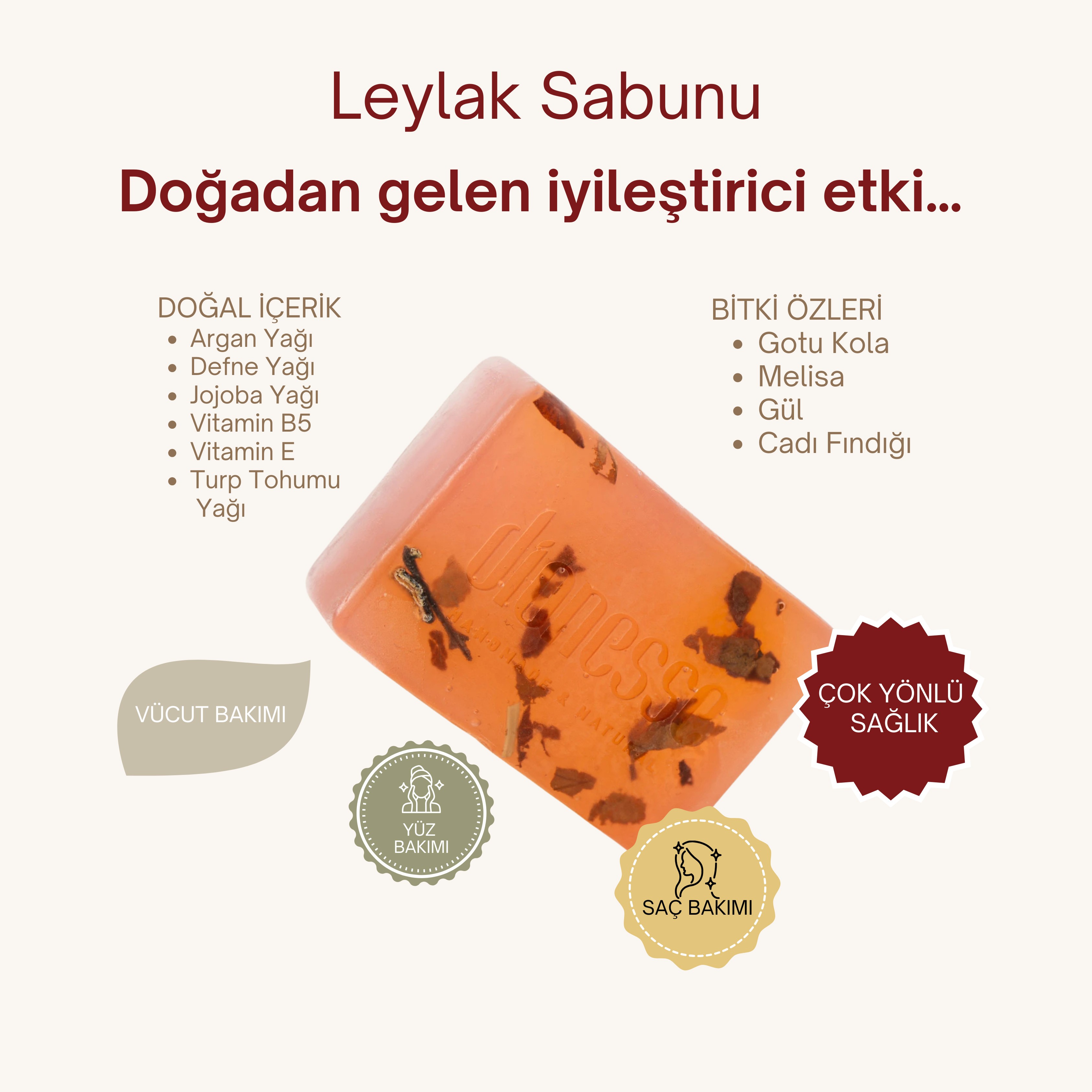 Leylak Sabunu 120 gr | Saç Dökülmesine Karşı, Saç Uzamasını Destekleyen %100 Doğal Katı Şampuan