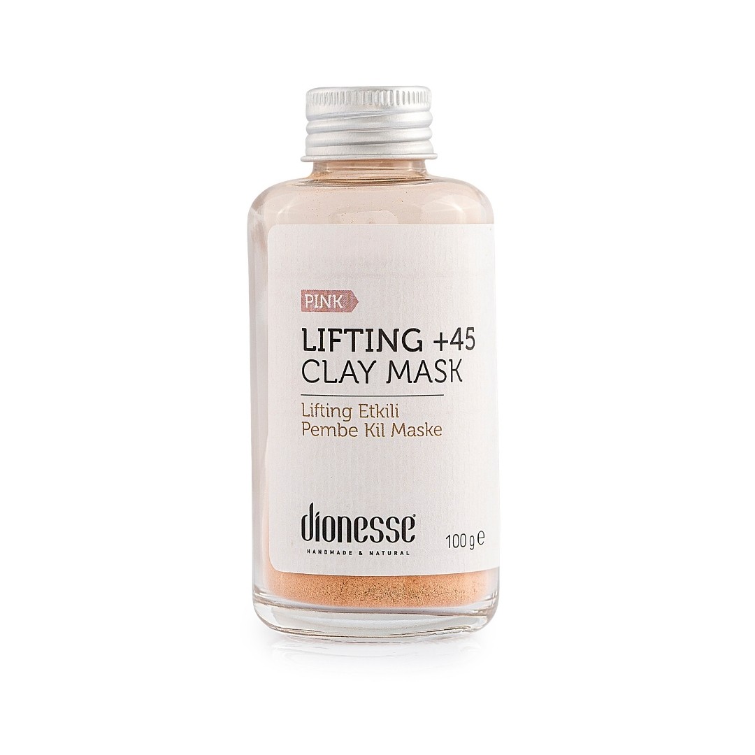 Lifting +45 Detoks Pembe Kil Maskesi 100 gr | Olgun ve Hassas Ciltler İçin Gençleştirici, Kırışıklık Karşıtı ve Detoks Etkili