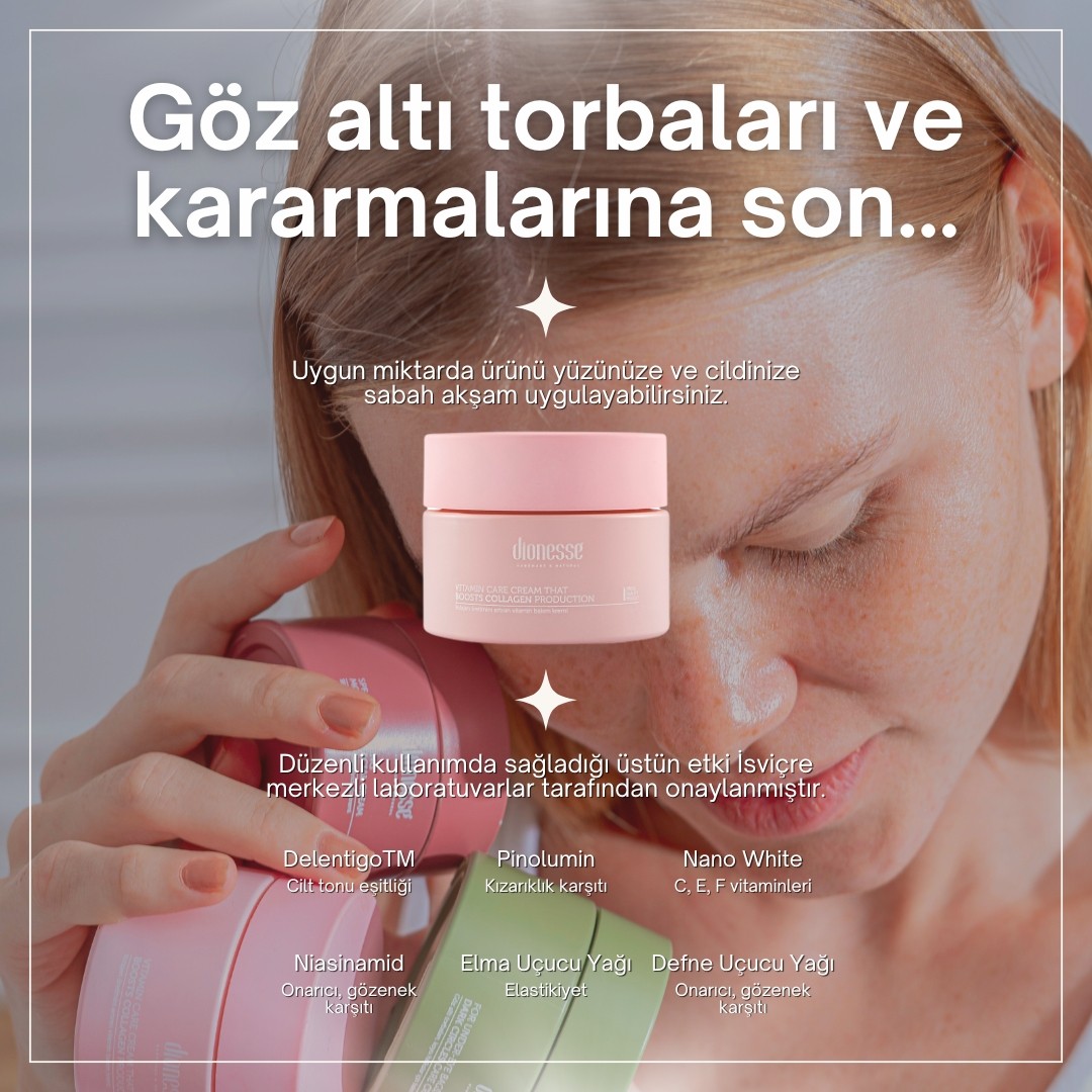 Vitamin Bakımı Yüz Kremi 50 ml - Kolajen Üretimini Artıran, Cildi Canlandıran ve Nemlendiren Yoğun Bakım Kremi