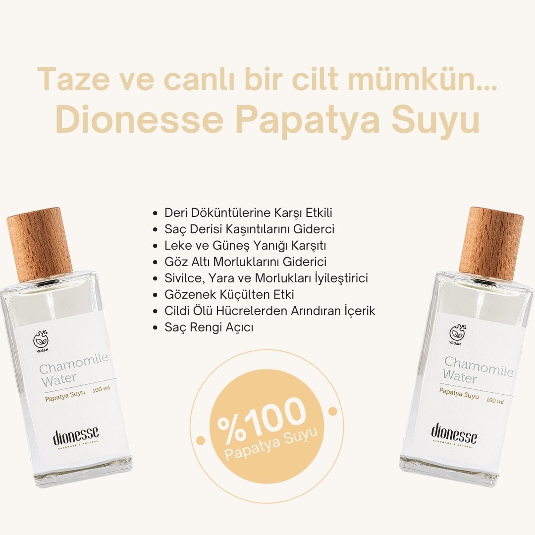 Saf Papatya Suyu 100 ml - Doğal Cilt ve Saç Bakımı | Papatya Suyu ile Saç Açma, Sivilce ve Göz Altı Morluklarına Karşı Etkili