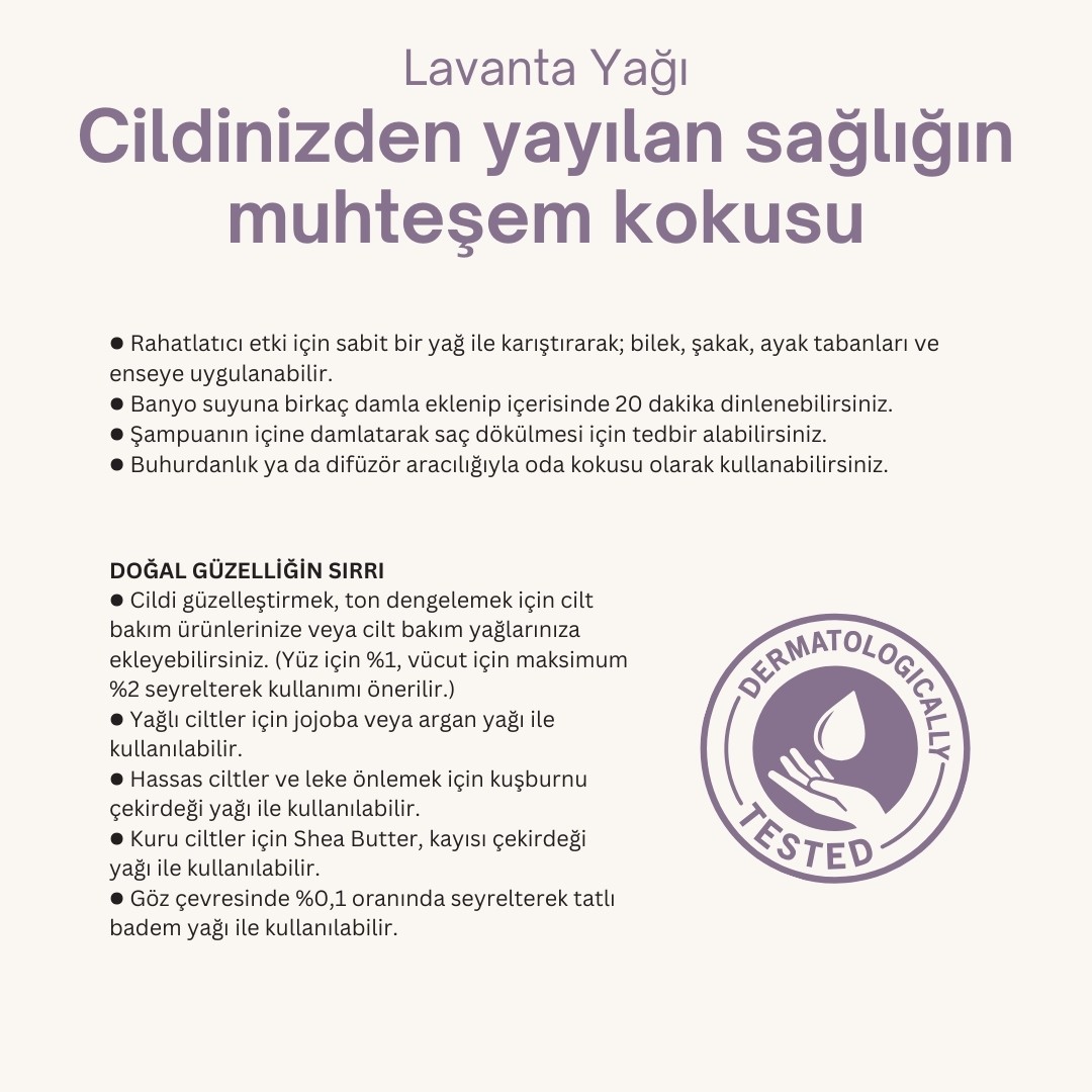 %100 Saf Lavanta Yağı 10 ml 