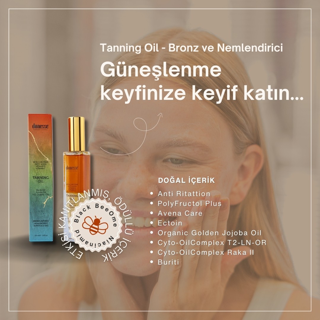 Bronzlaştırıcı Yağ 50 ml - Nemlendirme ve Kalıcı Bronzluk İçin Cilt Koruyucu 2 Fazlı Formül
