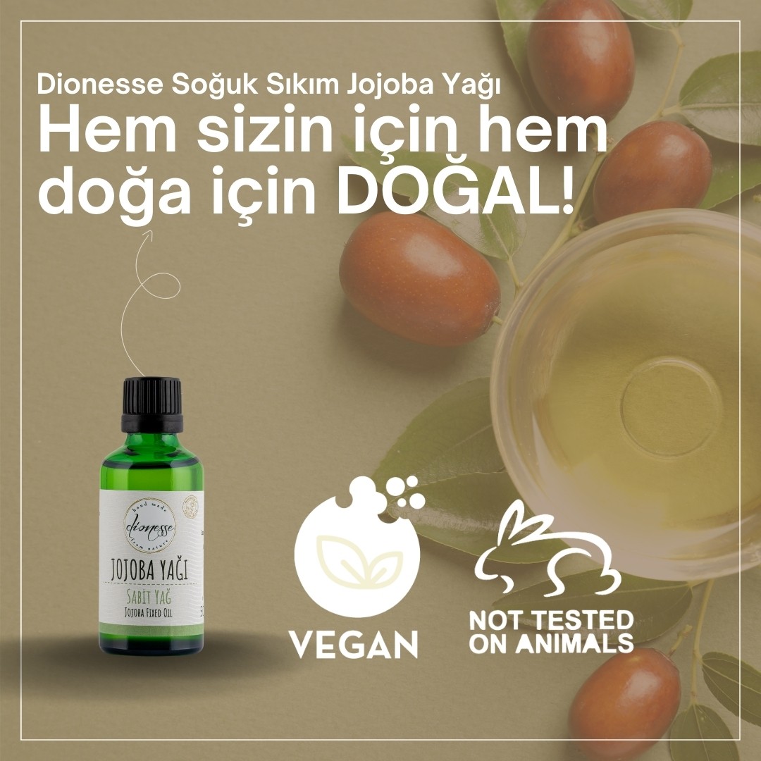 %100 Saf Soğuk Sıkım Jojoba Yağı 50 ml 