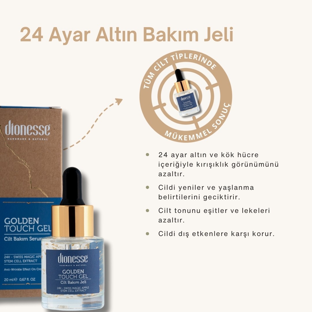 Kırışıklık Giderici Set - 24K Altın Cilt Bakım Jeli, 5 Çiçek Tonik ve Yenileyici Reishi Sabunu - Cilt Gençleştirme, Leke Karşıtı, Anti-Aging Bakım