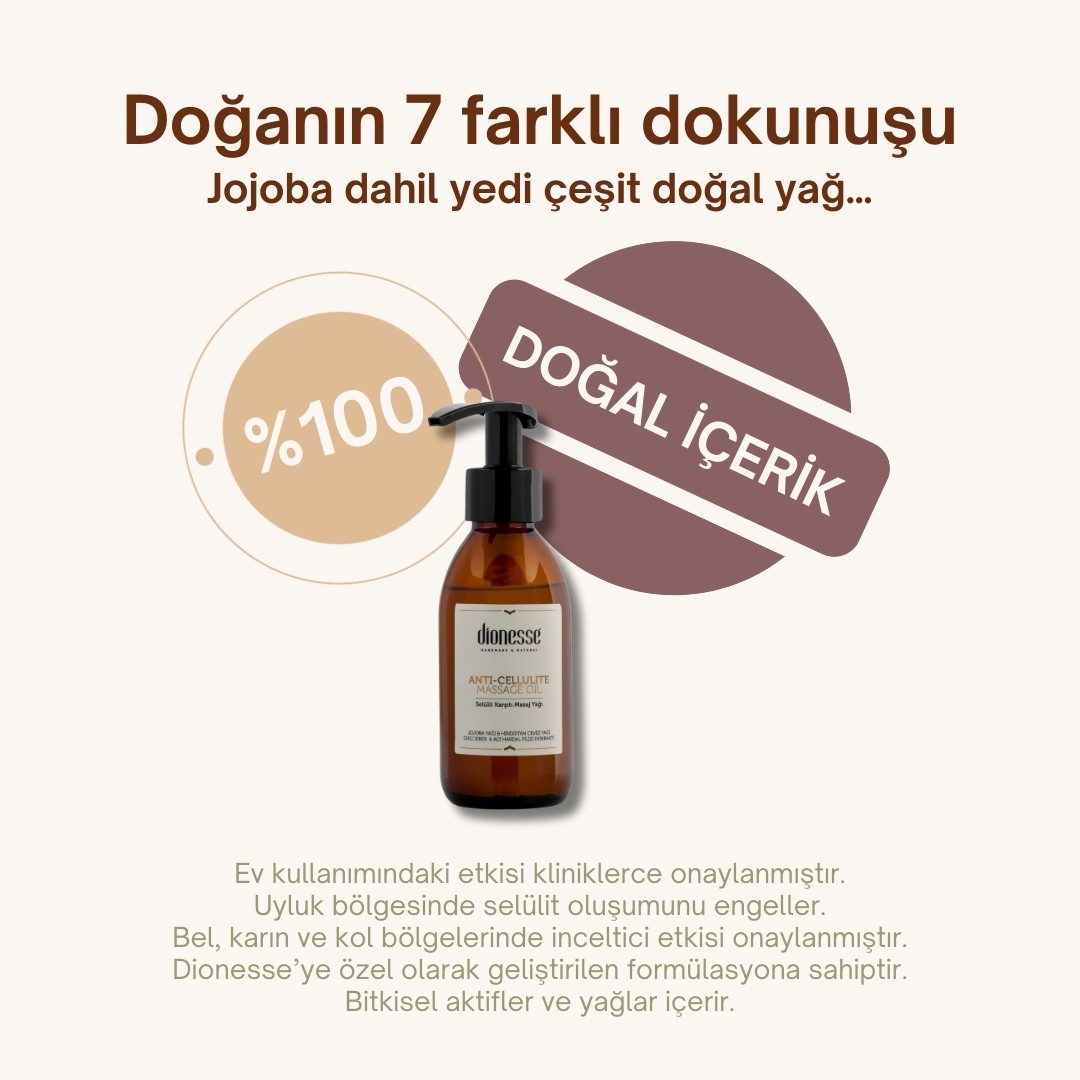 Selülit Karşıtı Masaj Yağı 150 ml - İncelme ve Selülitsiz Bir Cilt İçin Özel Formül