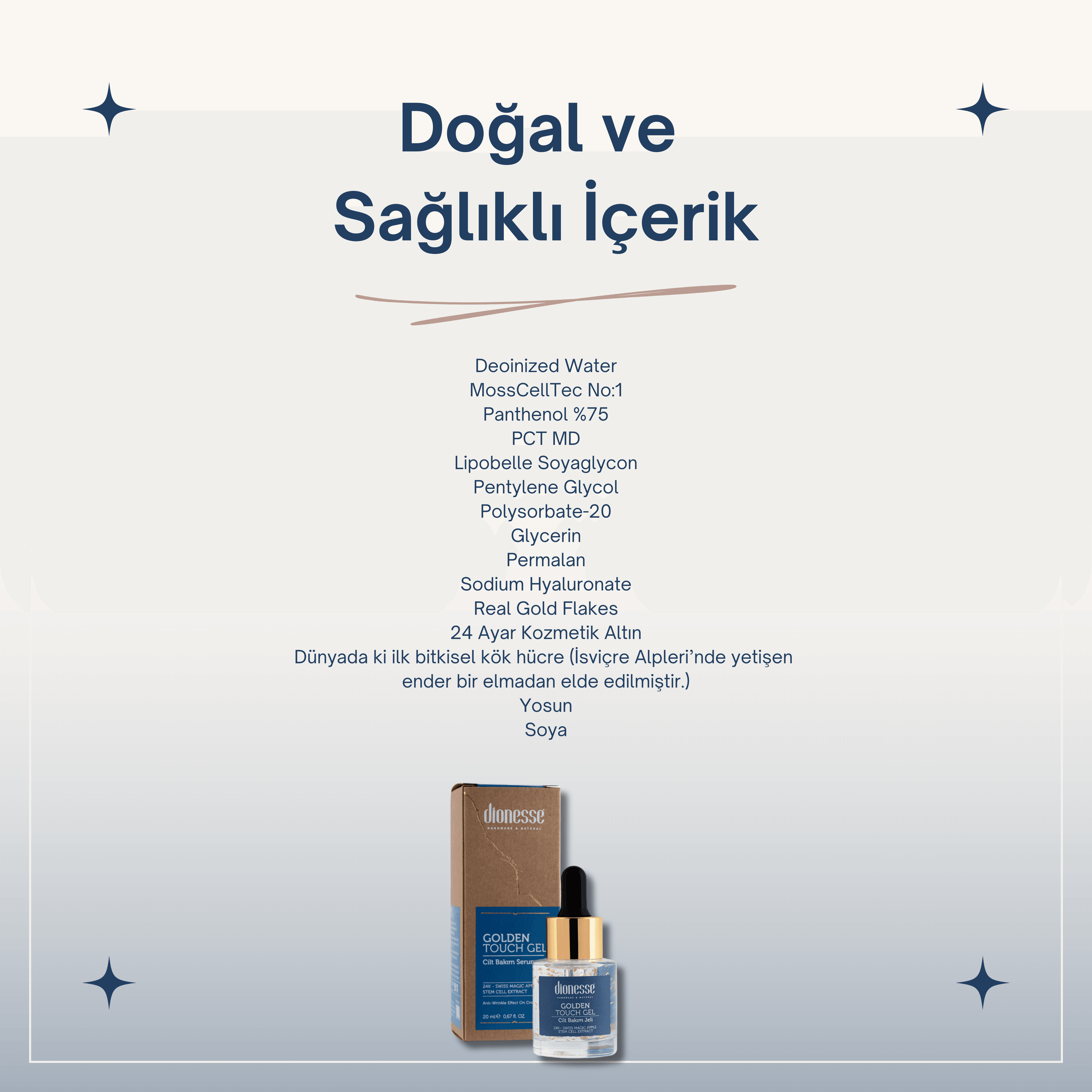 Cilt Yenileyici 24K Altın Yüz Serumu 20 ml - Kırışıklık Karşıtı, Cilt Yenileyici, Kök Hücreli, Sıkılaştırıcı Yüz Serumu