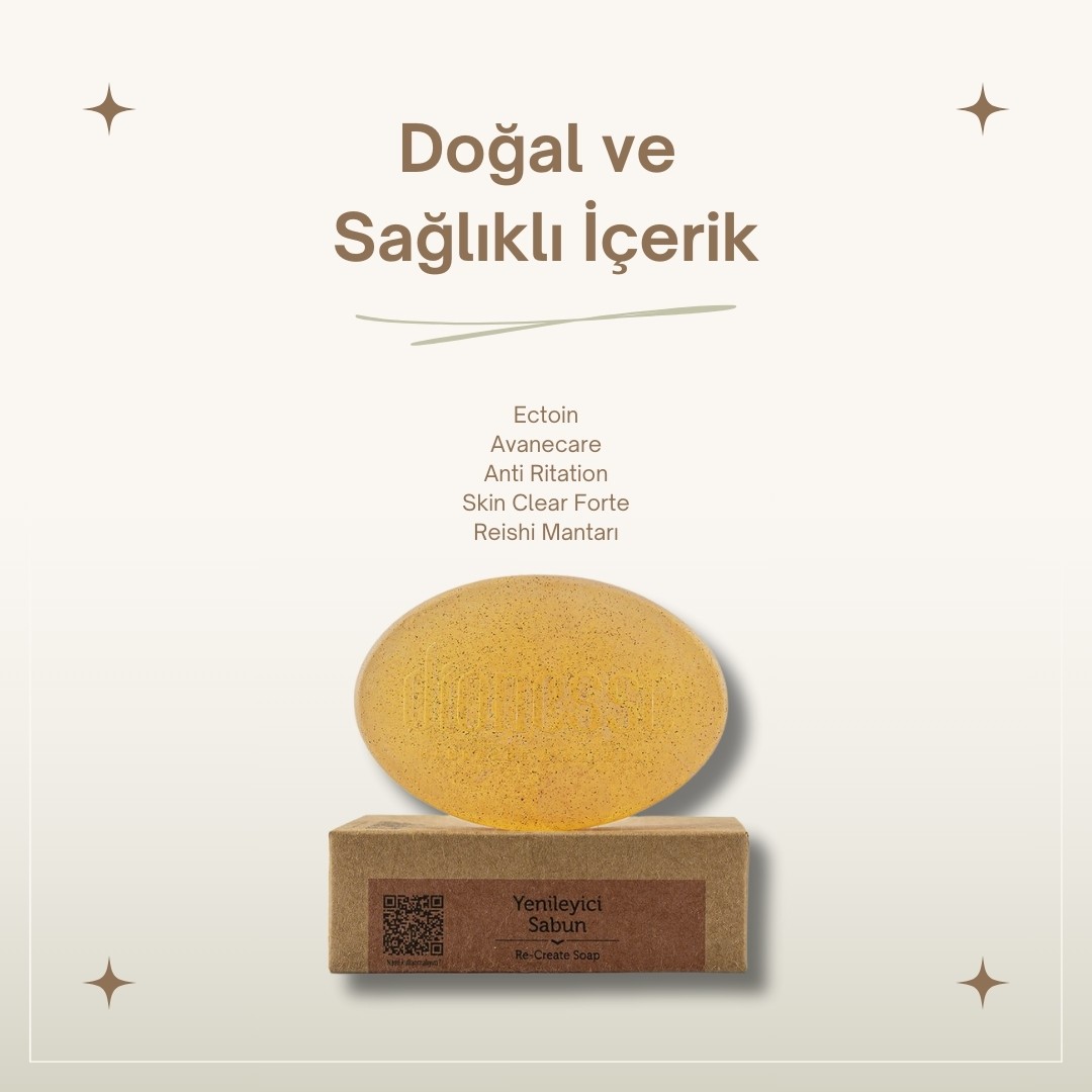 Doğal Yenileyici Reishi Mantarı Sabunu 90 gr - Anında Botoks Etkili, Kırışıklık, Sivilce ve Cilt Lekeleri Karşıtı, Antioksidan Destekli
