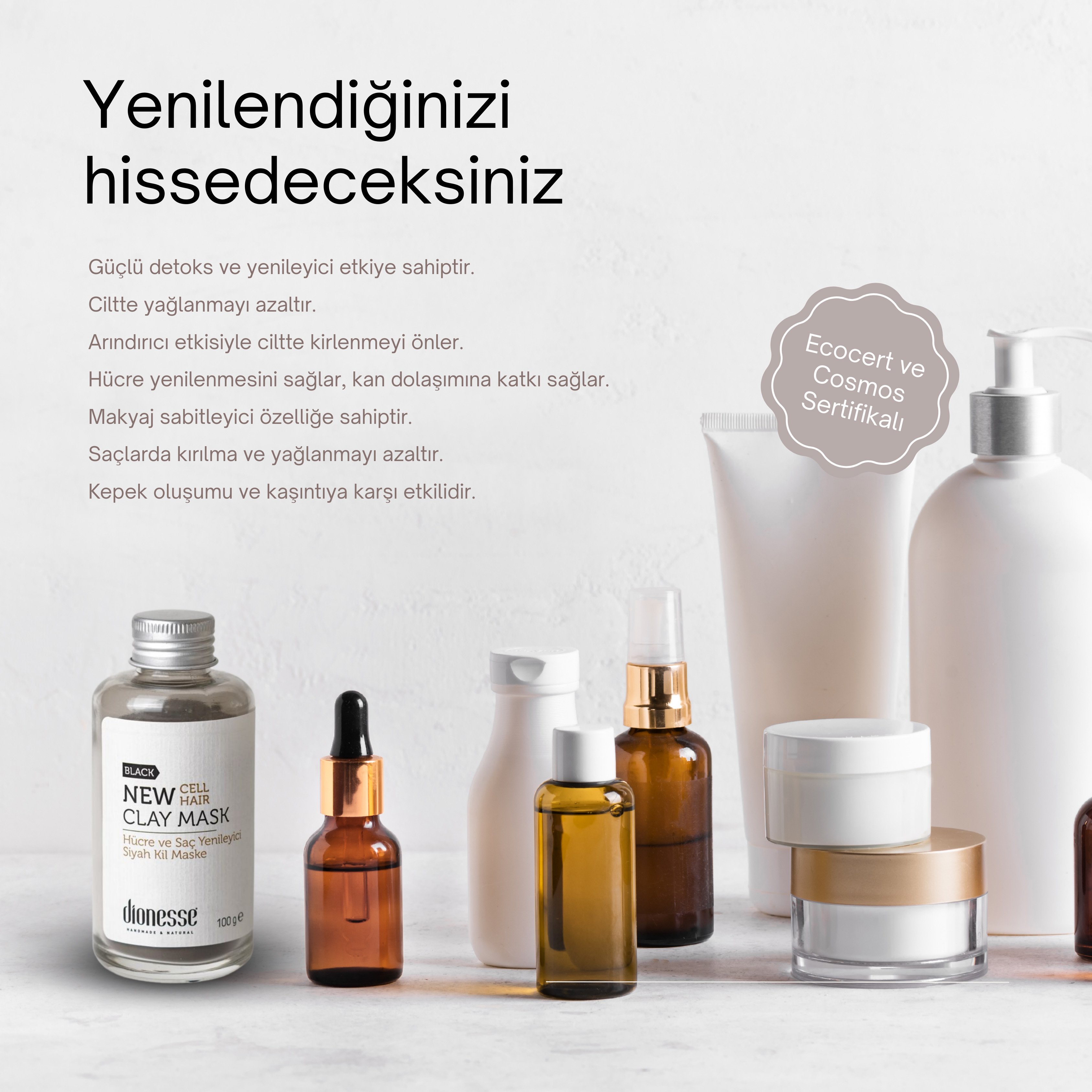 Yeni Hücre Yeni Saç Detoks Siyah Kil 100 gr | Hücre Yenileyici, Yağ ve Kepek Kontrolü, Saç Kırılmasını Önleyen Doğal Kil Maskesi