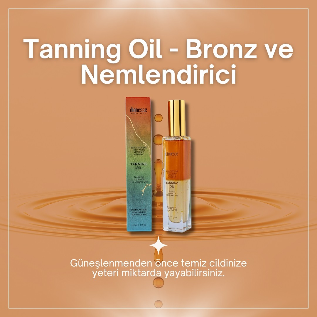 Bronzlaştırıcı Yağ 50 ml - Nemlendirme ve Kalıcı Bronzluk İçin Cilt Koruyucu 2 Fazlı Formül