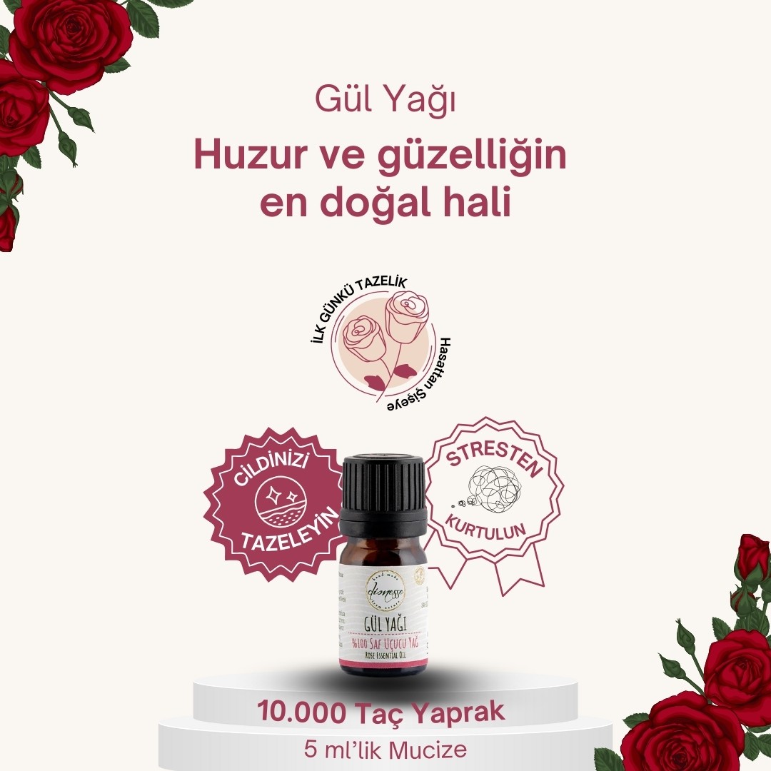 %100 Saf Gül Yağı 5 ml 