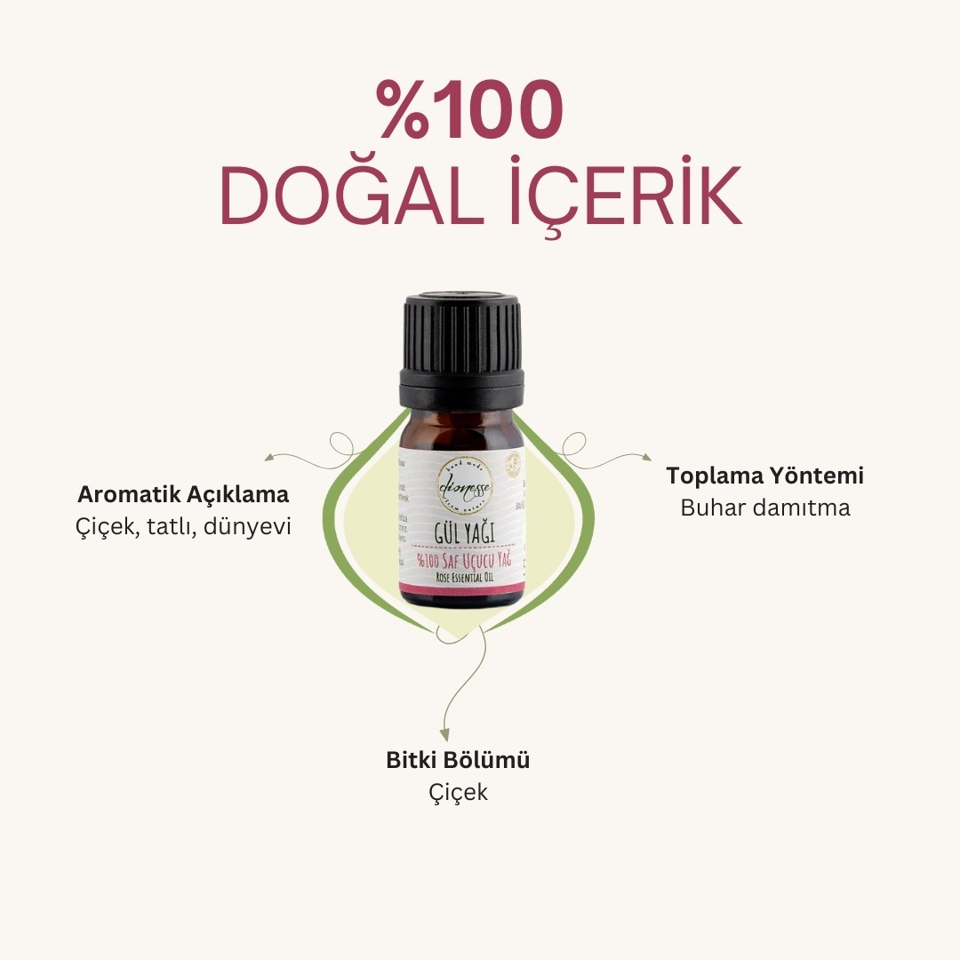 %100 Saf Gül Yağı 5 ml 